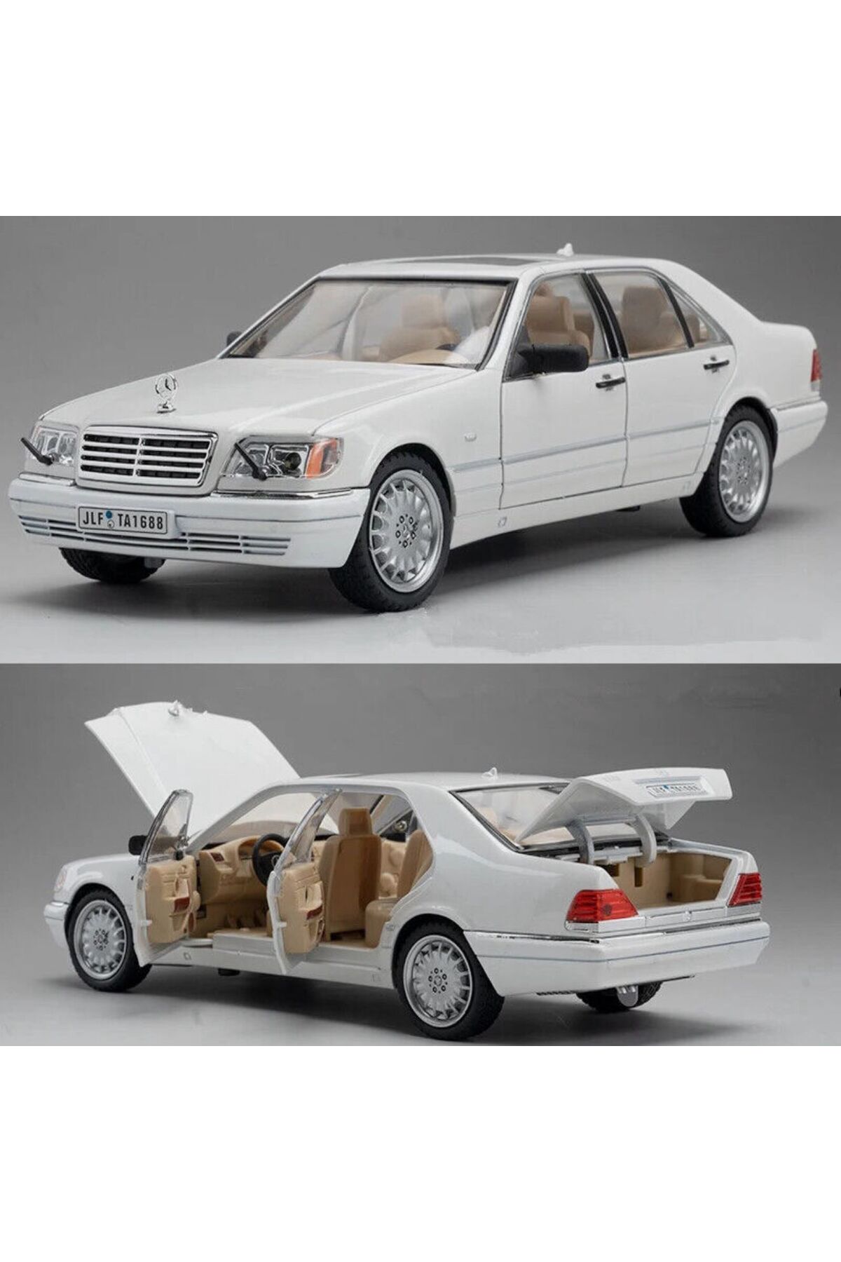 مدل خودرو مرسدس بنز S320L سفید DIECAST CAR MERCEDES BENZ W140 320SEL EXECUTIVE COLLECTIVE اورجینال scntoys