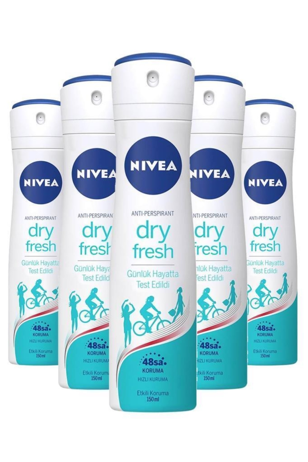NIVEA ضد تعریق خشک و تازه 150 میلی لیتر X5