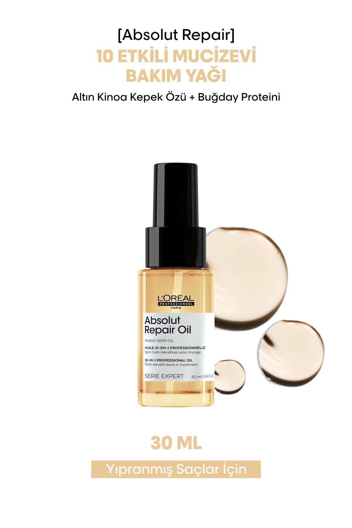 سرم و روغن مو مردانه زنانه تعمیر ABSOLUT 10 برای موهای بیمار طبیعی 1 در راه 30 میل شستشو نمی شود L'oreal Professionnel