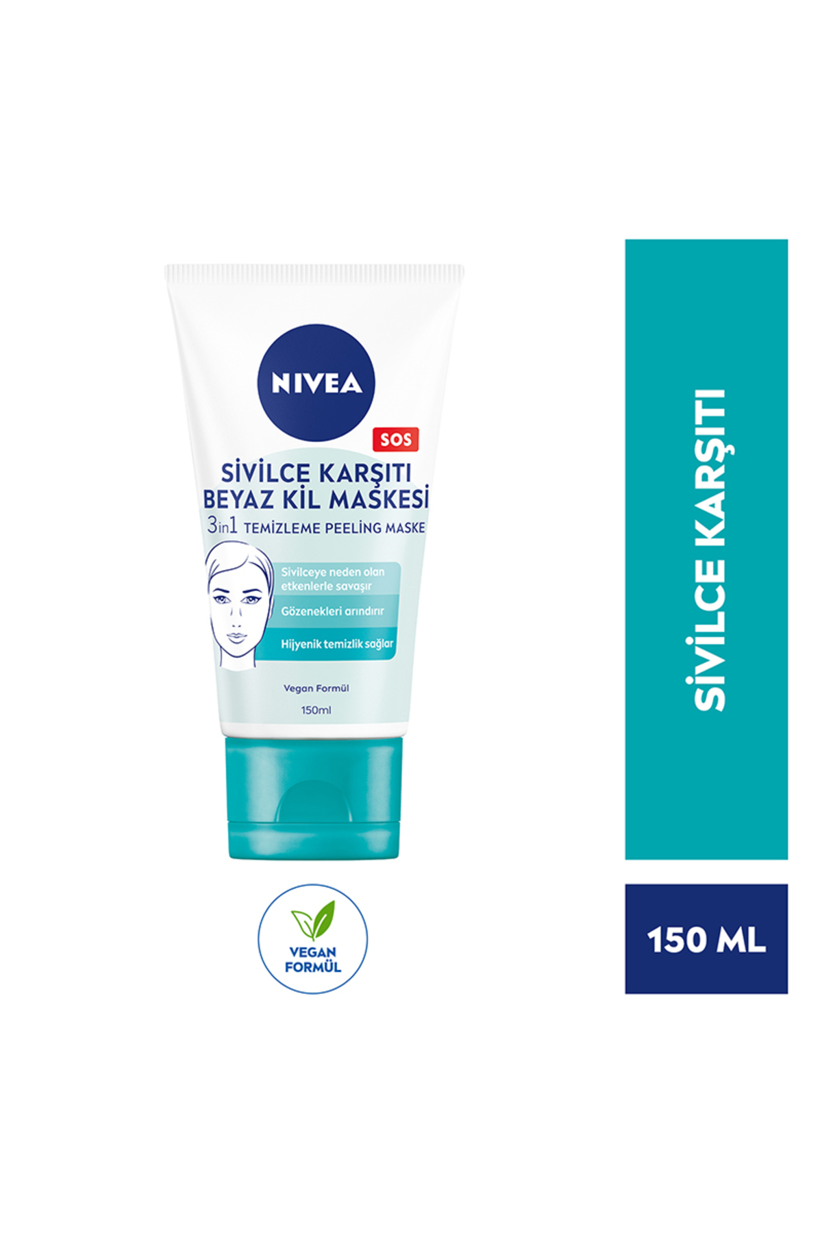 NIVEA ماسک خاکی ضد جوش ۳ ۱ 150 میلی لیتری