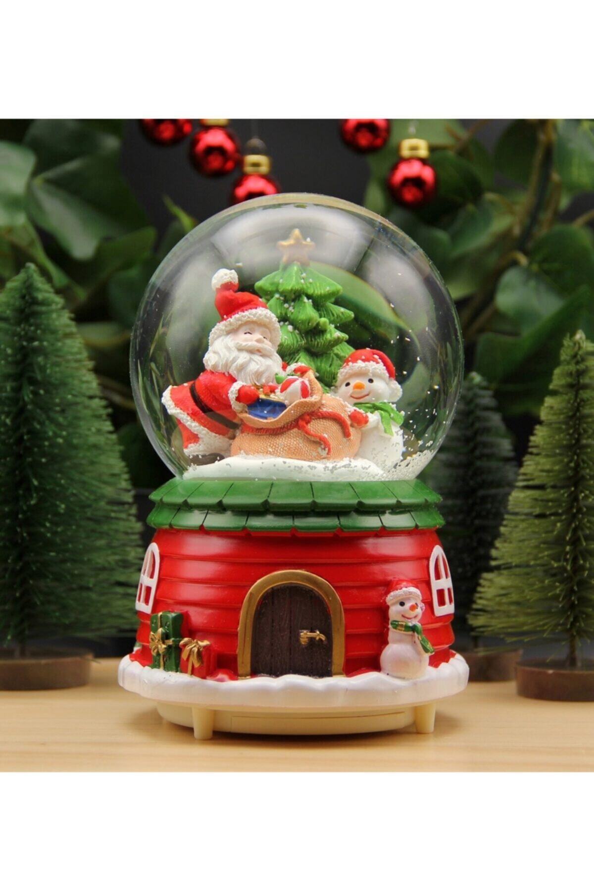 گوی برفی کریسمس SNOW GLOBE MEGA با چراغ موسیقی و MOTOR PREMIUM از ترکیه HEDİYEBİZİZ
