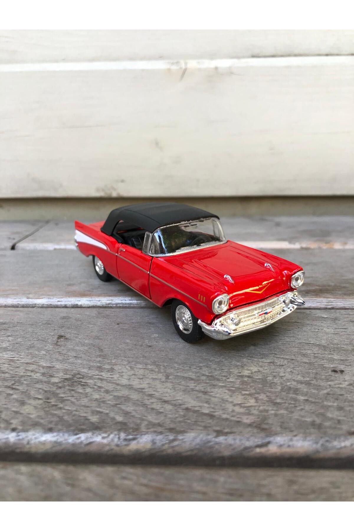 مدل خودرو WELLY 1957 CHEVROLET BEL AIR DIECAST METAL CAR MODEL TOY PULL DROP 12 CM اورجینال scntoys