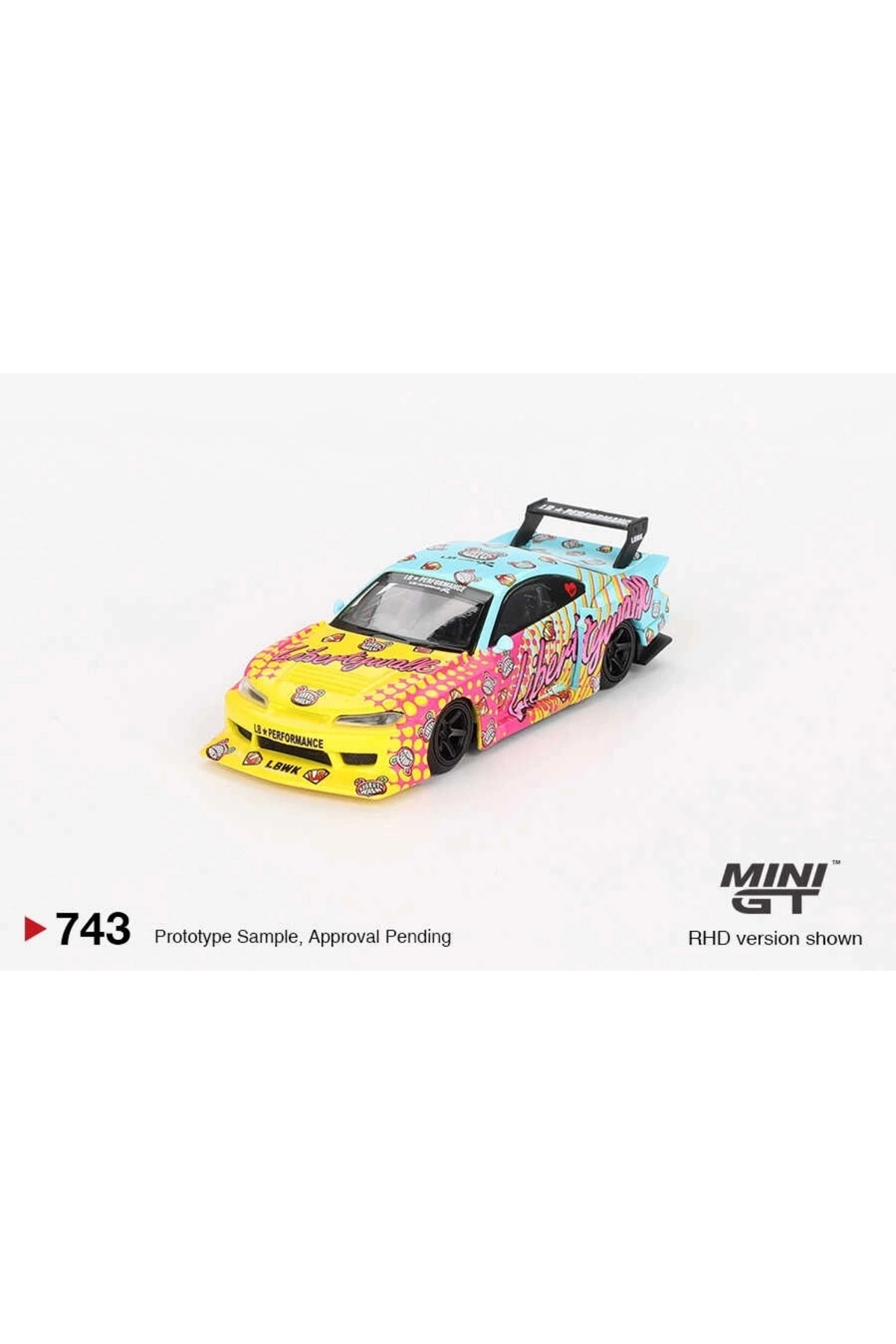مدل خودرو 1 64 نیسان LB SUPER SILHOUETTE S15 SILVIA LBWK KUMA MGT00743 اورجینال mini gt