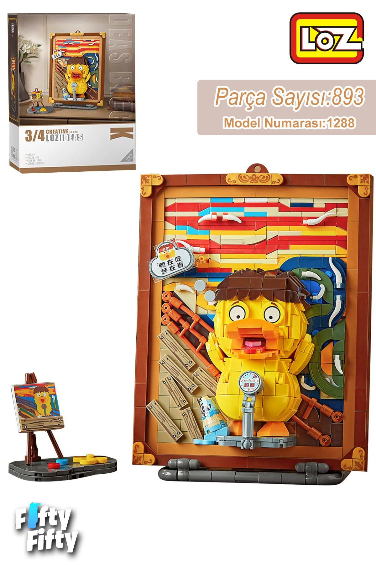 لگو و اسباب بازی های ساخت محور ست ساز LOZ CREATIVE SERIES 893 PIECE WITH EASEL FIGURE AND TABLE FFLZ 1288 از ترکیه Vagonlife
