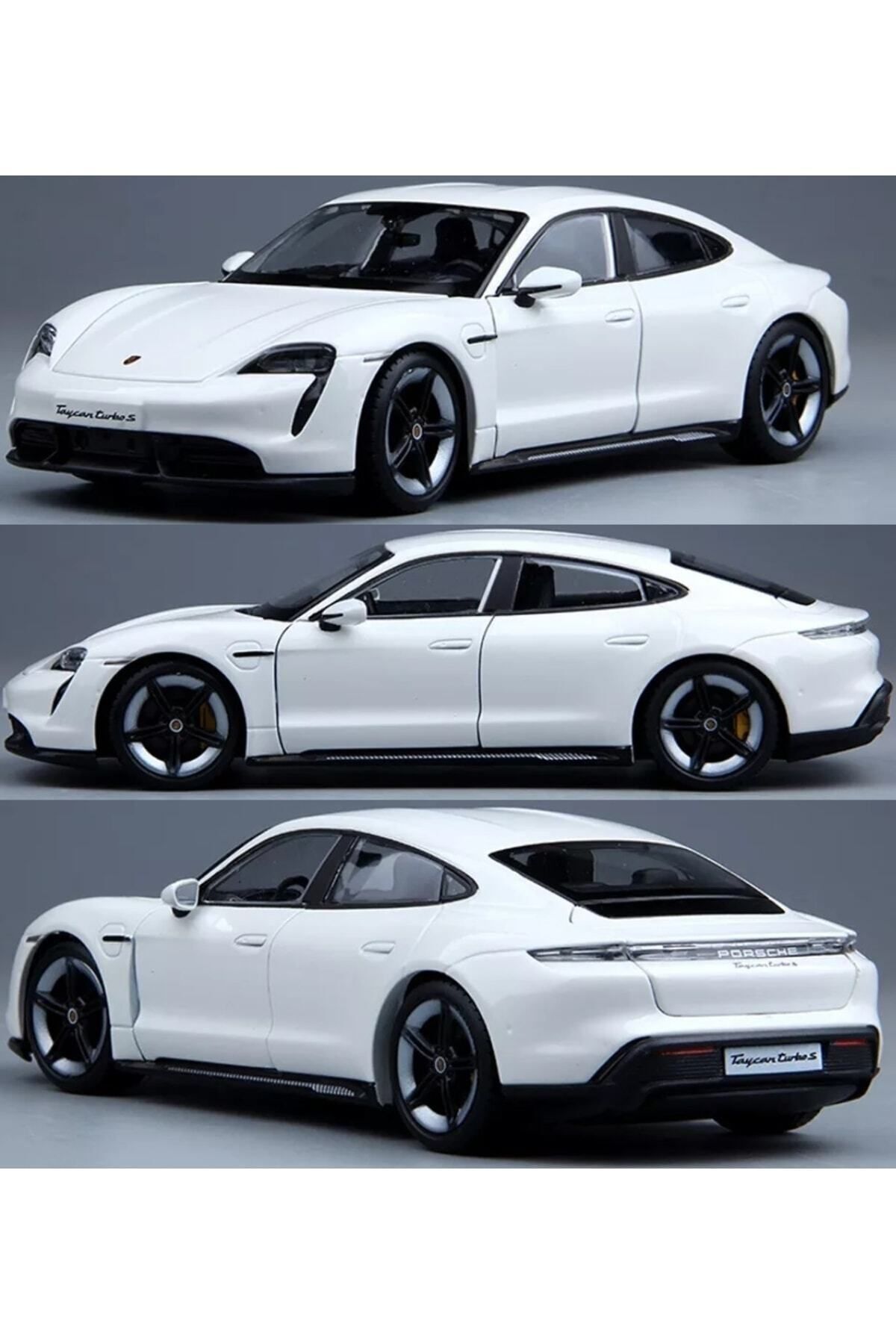 مدل خودرو PORSCHE TAYCAN TURBO S DIECAST 1.24 SCALE LARGE SIZE METAL دربهای دارای مجوز اصلی باز هستند از ترکیه WELLY