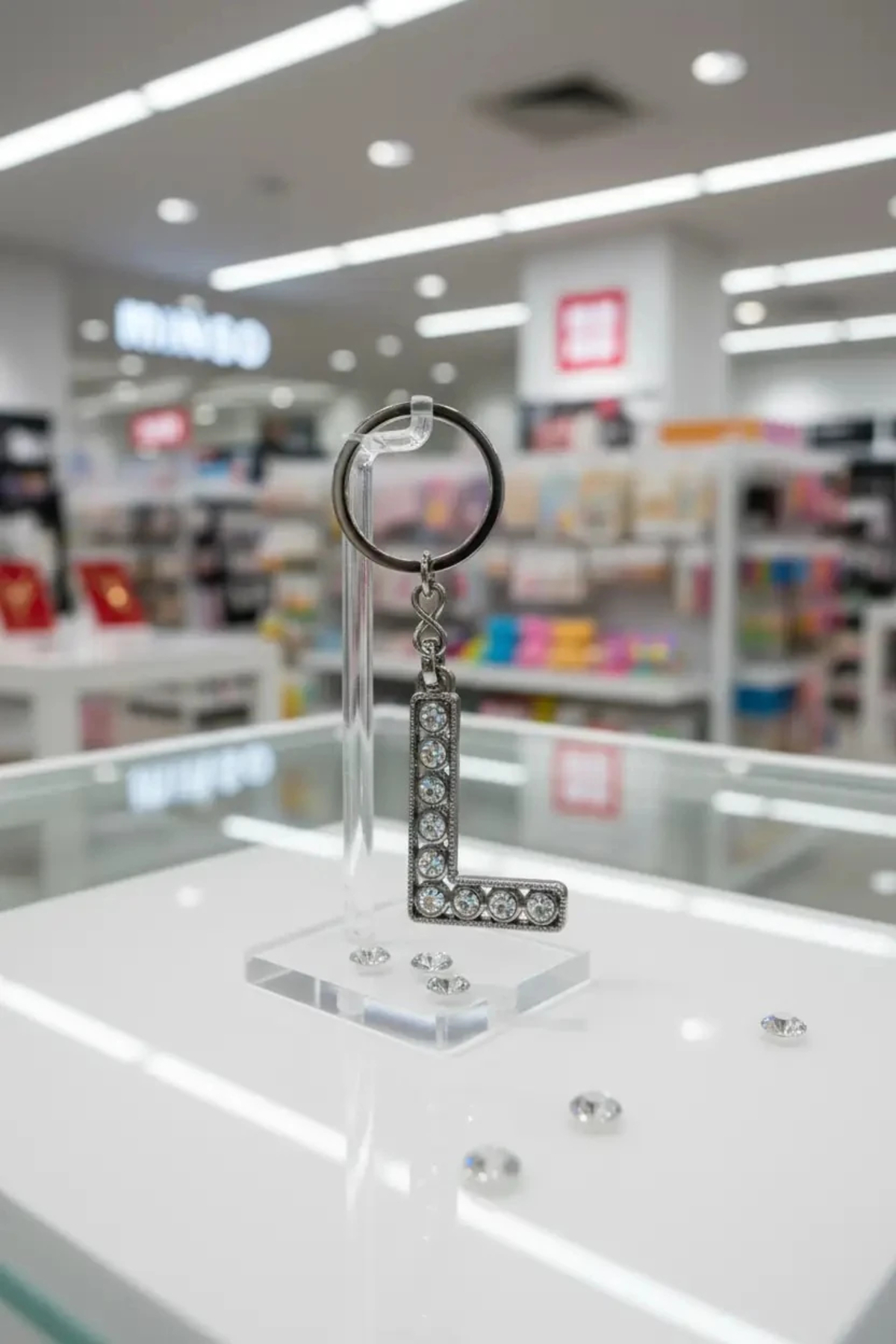 جلیقه کلید L جاکلیدی حرف سنگی اورجینال Miniso