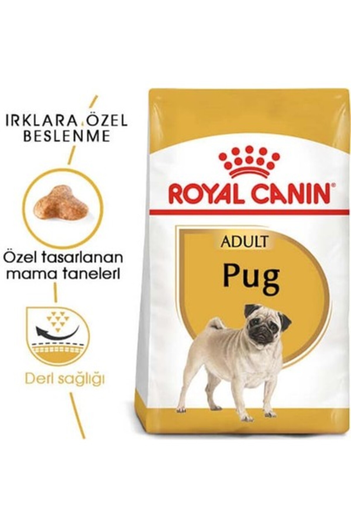 غذای خشک سگ بالغ پاگ رویال کنین Royal Canin، ۱٫۵ کیلوگرم 1.5kg