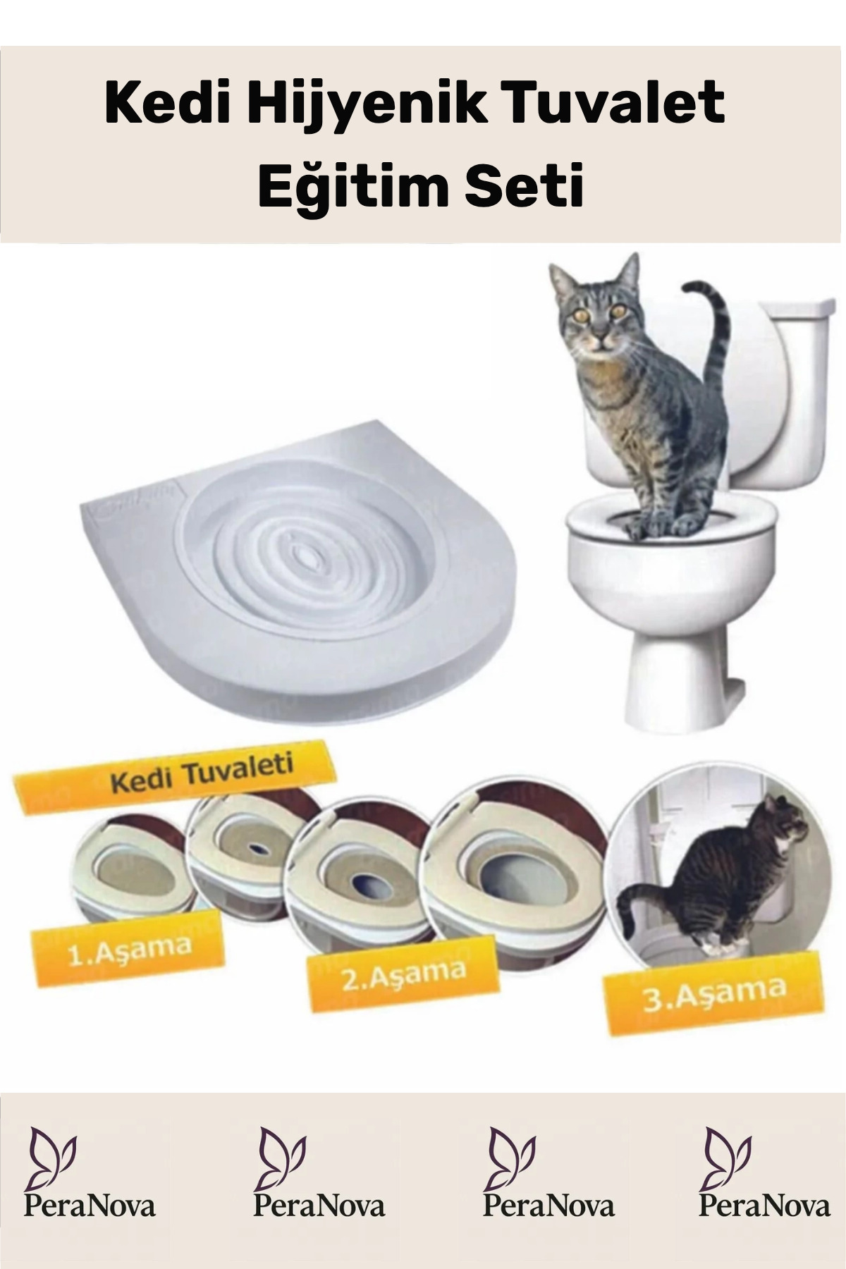 ست آموزش توالت گربه 01811، سفید