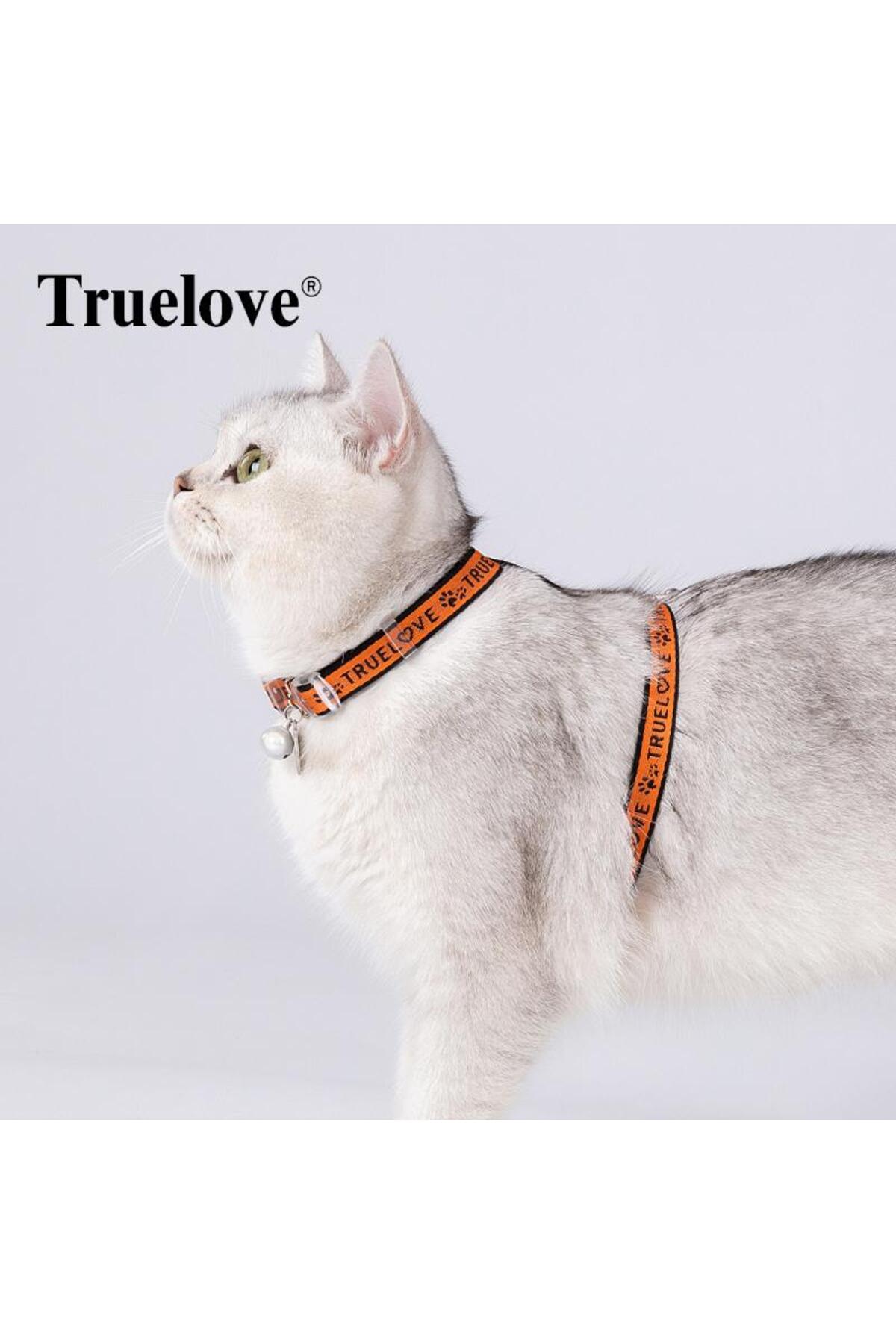 قلاده سینه‌ای و بند گربه ترو لاو True Love مدل TKEGT-001، نارنجی