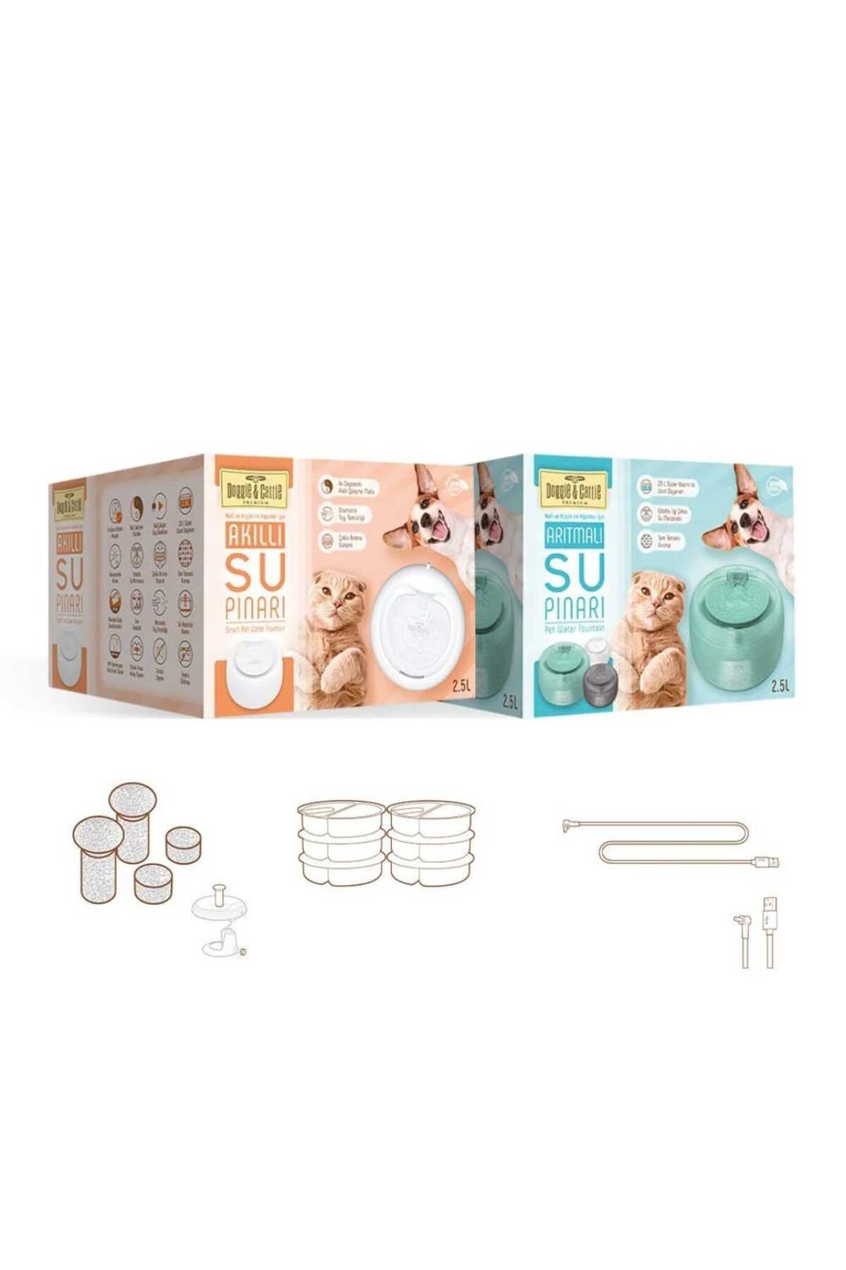 آبخوری فواره‌ای هوشمند سگ و گربه کتی پریمیوم Cattie Premium مدل DG002