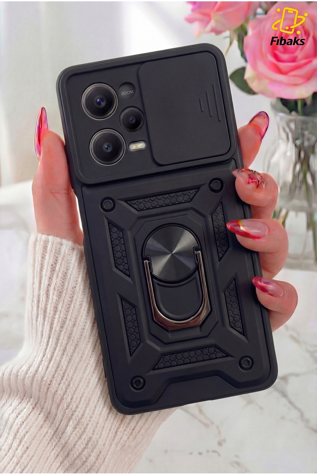 کاور و قاب پوشش محافظ تانک زرهی حلقه کشویی دوربین REDMI NOTE 12 PRO 5G فیبکس Fibaks