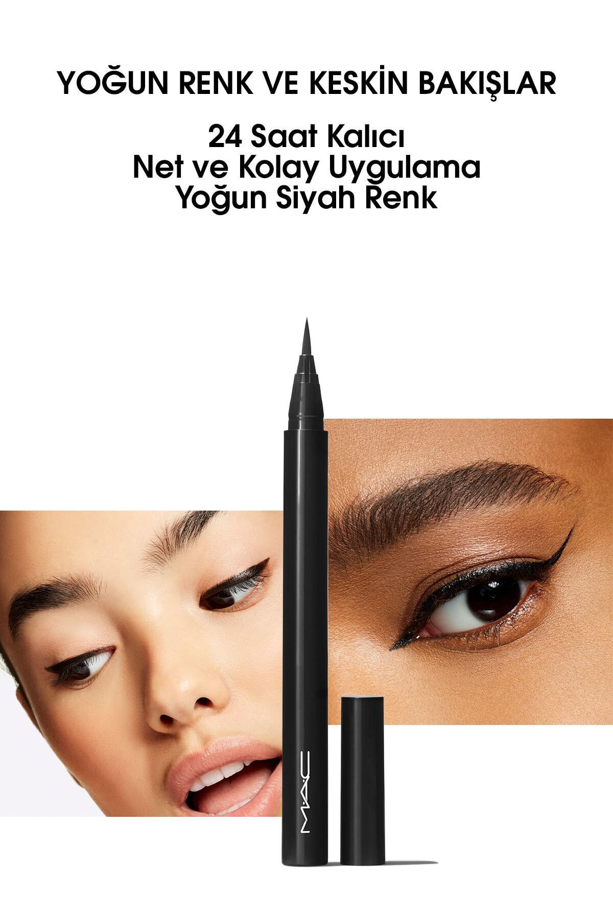 Mac مداد چشم 24 ساعته با قلم مو Brushstroke مشکی