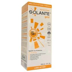 کرم ضدآفتاب صورت سولانته Solante Gold با SPF 50+، فرمول بدون چربی و مقاوم در برابر آب، ۱۵۰ میلی‌لیتر