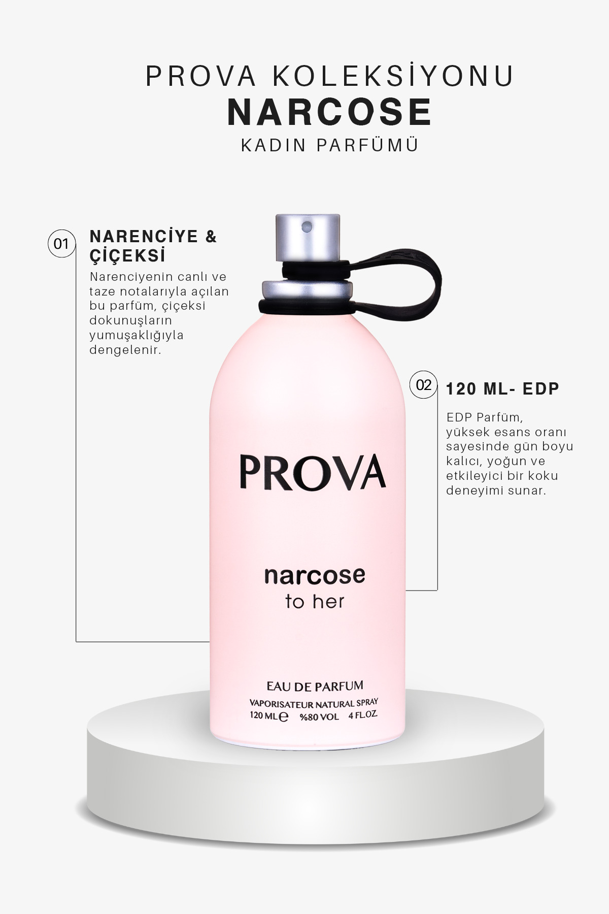 Prova عطر زنانه Narcose ادوپرفیوم Floral Citrus 120 ml