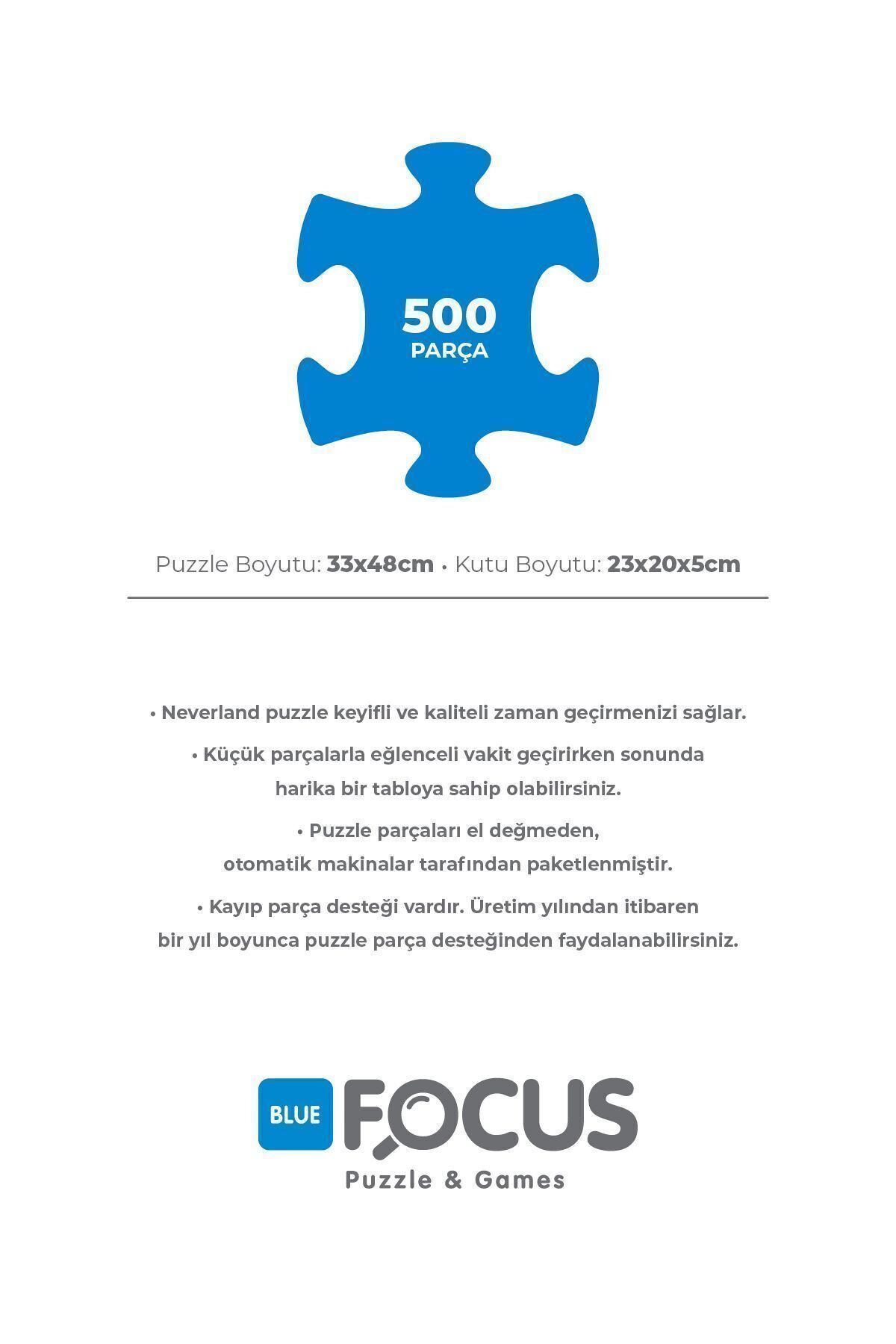 پازل 500 قطعه شب پرستاری ستاره اورجینال Blue Focus