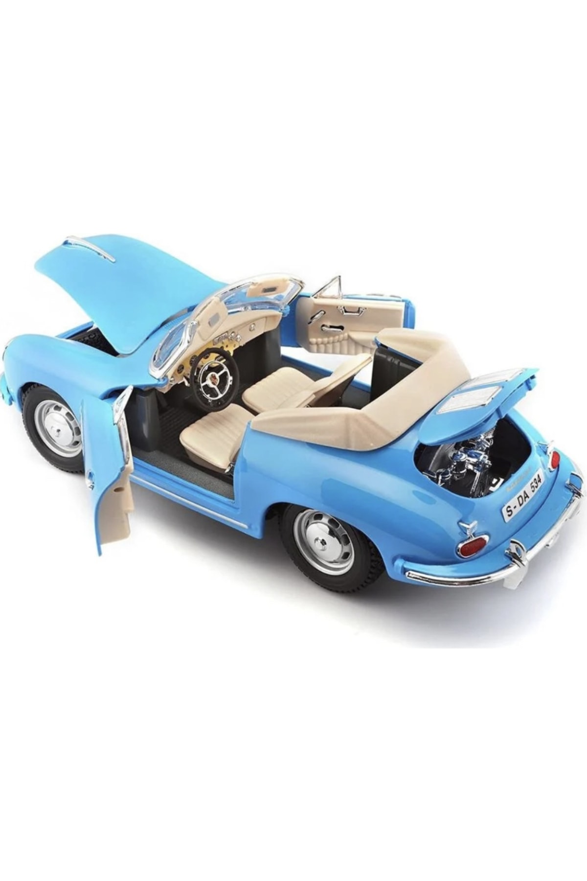 مدل خودرو 1:18 پورشه 356B کابریولت 1961 CAR BLUE اورجینال Burago