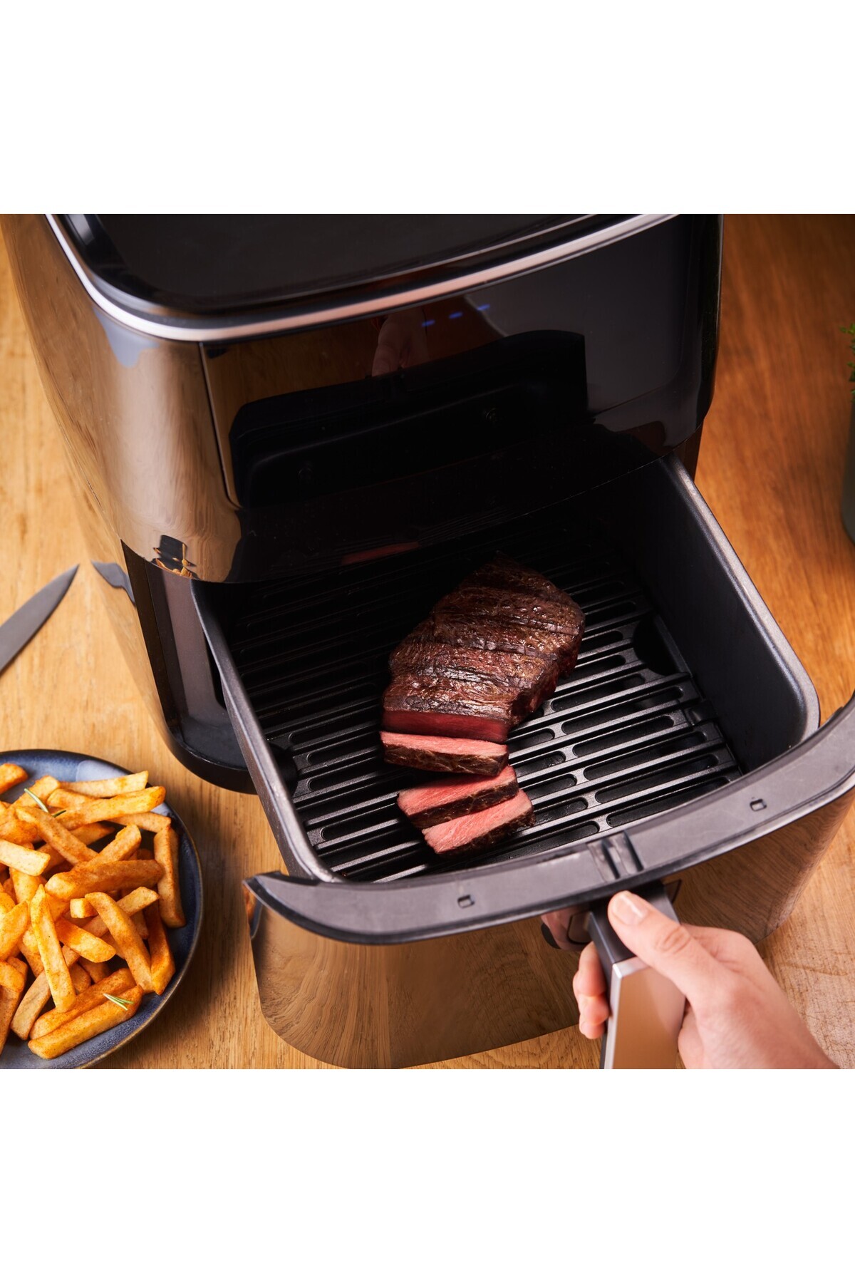سرخ کن کردنی و کبابی آسان بخارپز + بدون روغن کردن هوا با ظرفیت 5 لیتر اورجینال TEFAL