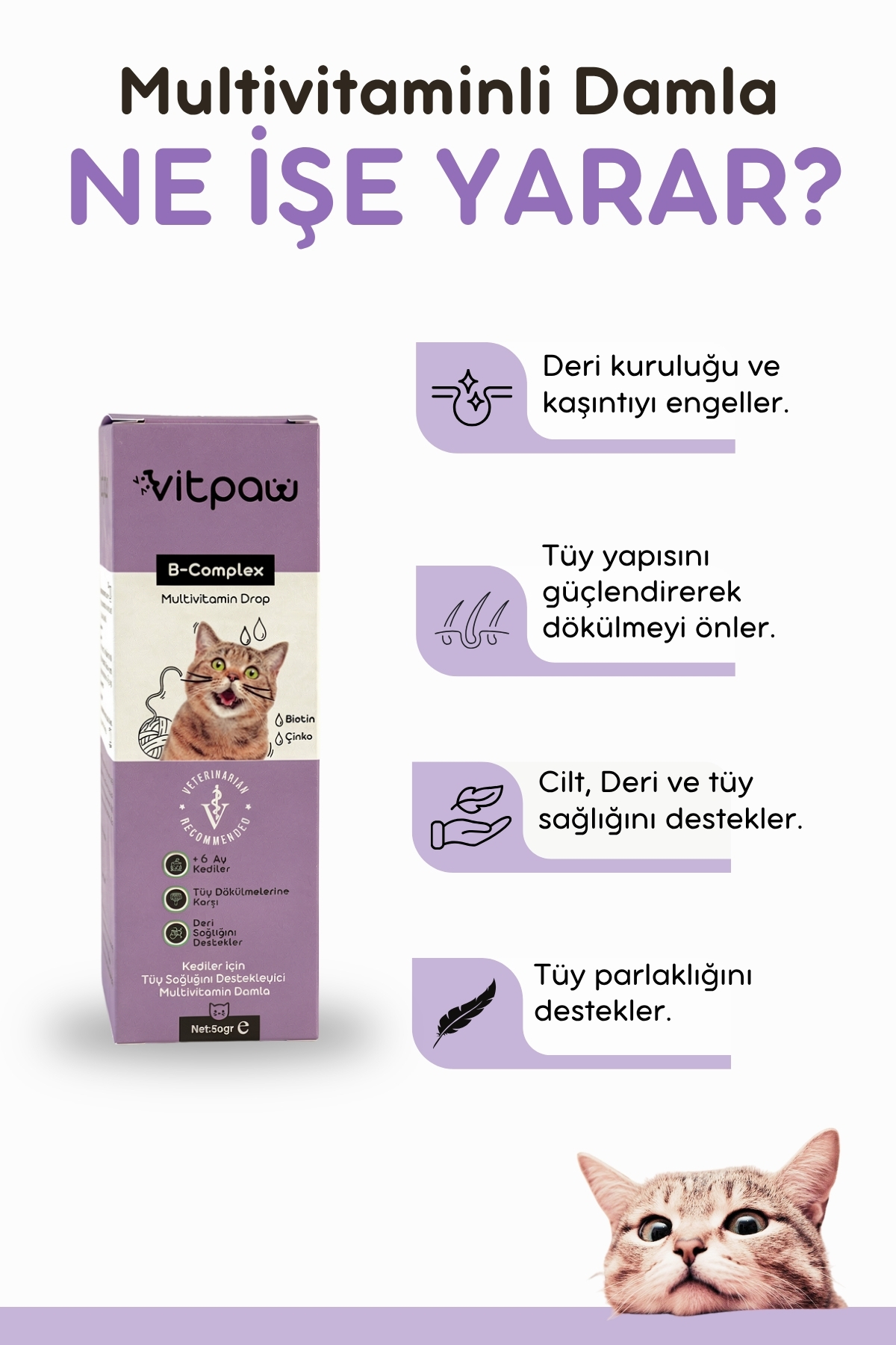 ست مکمل ویتامینی گربه ویت‌پا Vitpaw برای مو و سلامت عمومی