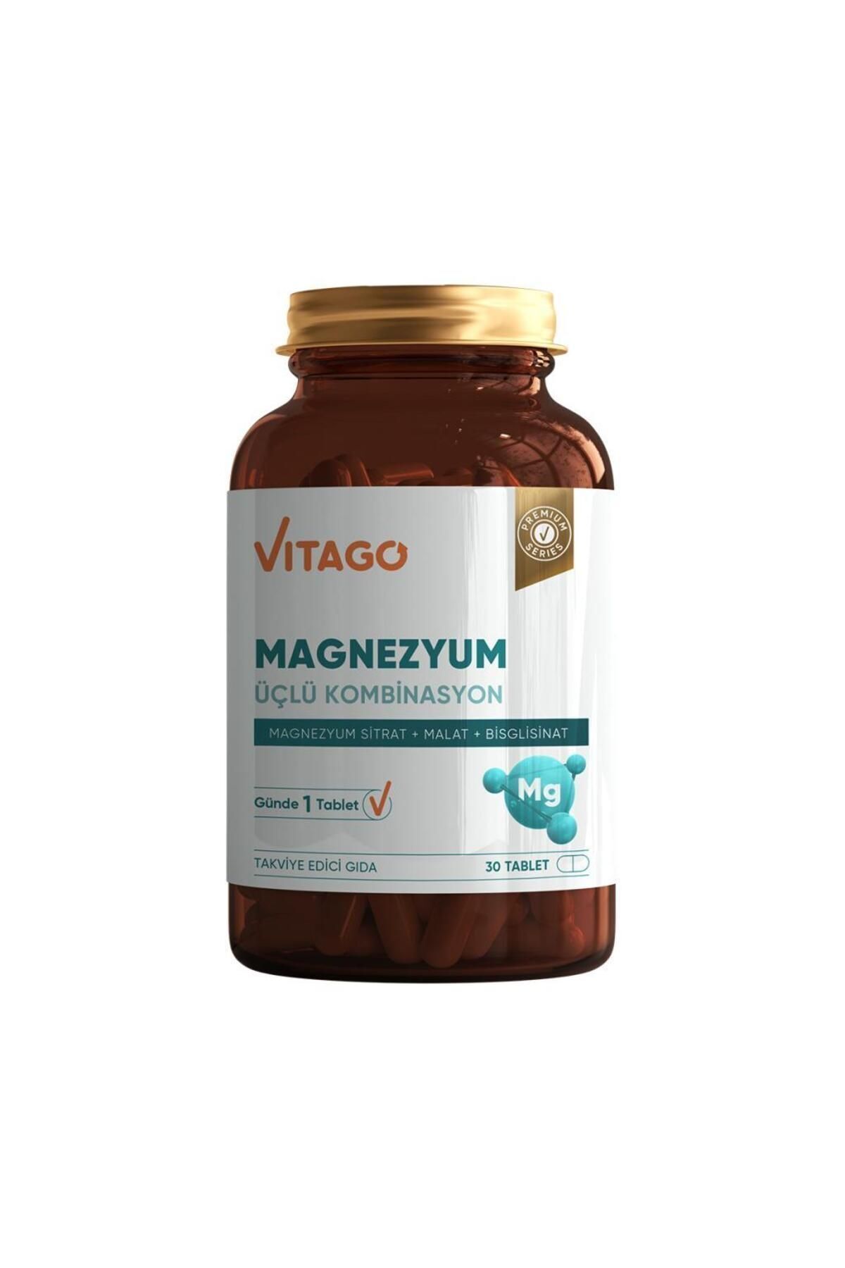Vitago قرص مگنزیم اثر سوم ویتاگو 30 عددی