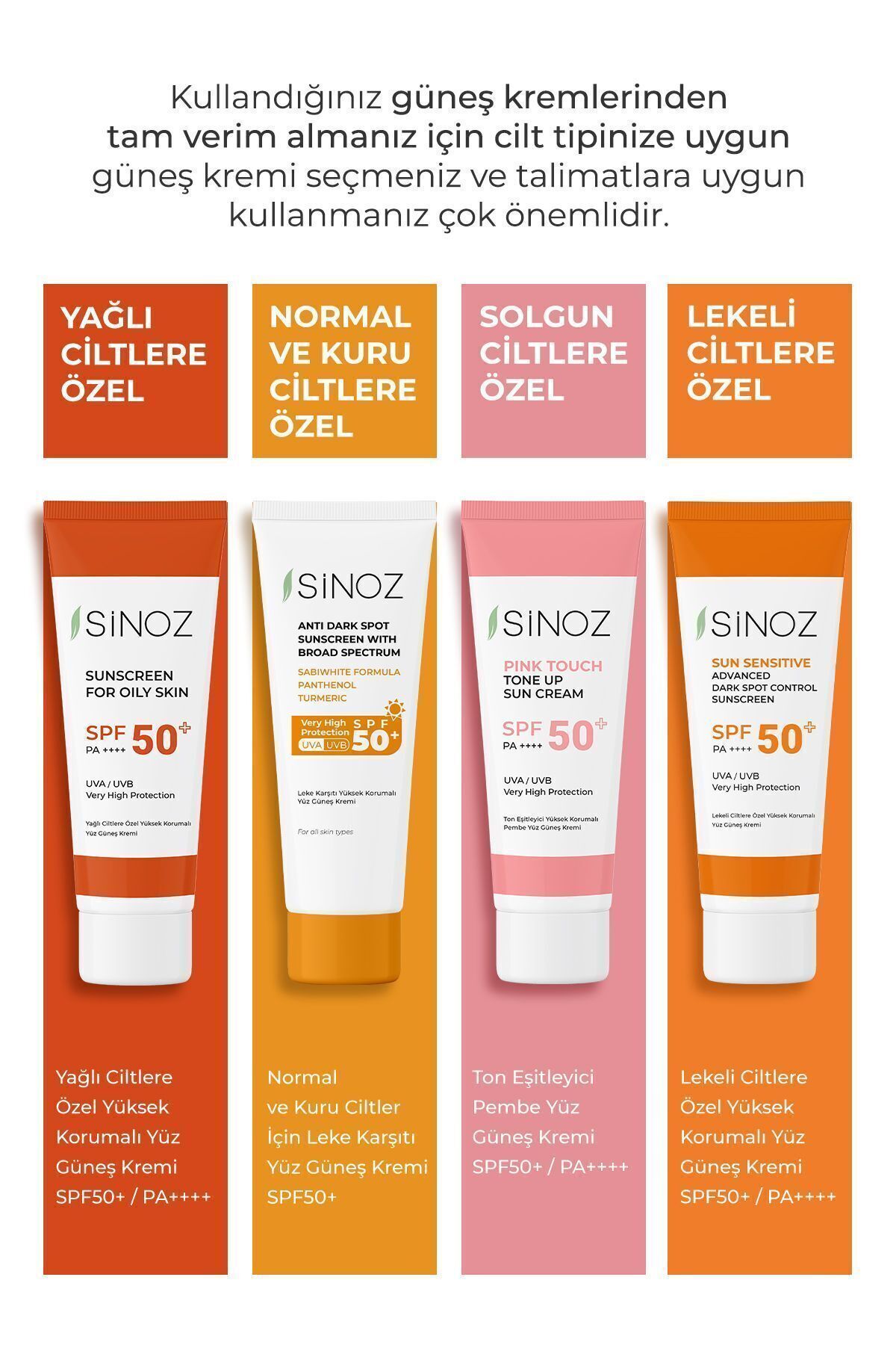 کرم ضد آفتاب صورت SPF 50 SEBUM متعادل کننده روشنایی با محافظت زیاد به مدت میل پوست چربی مخلوط Sinoz