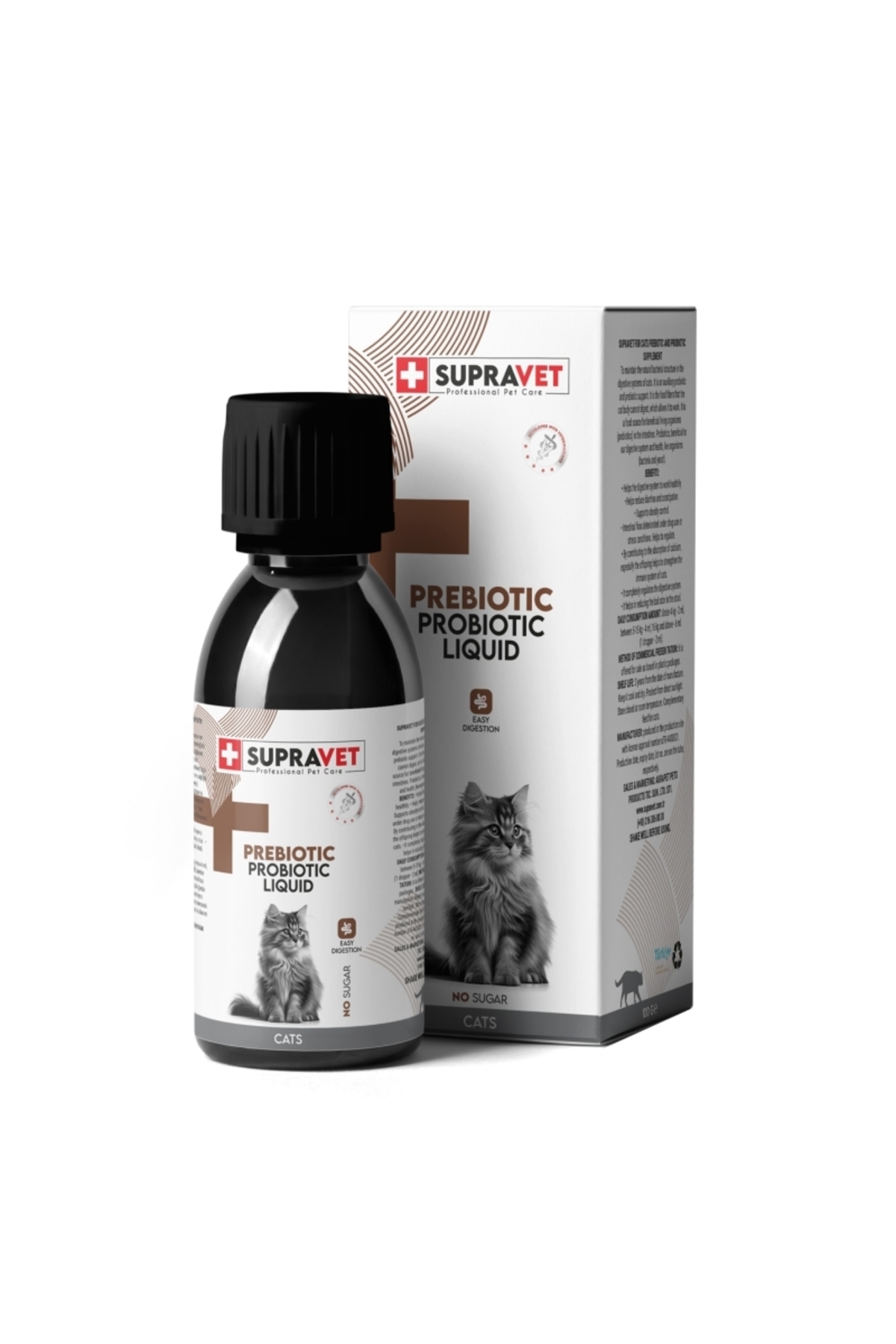 بسته مکمل گربه سوپراوت Supravet؛ خمیر مالت، روغن سالمون، پری‌بیوتیک و قطره بیوتین 100 Gr