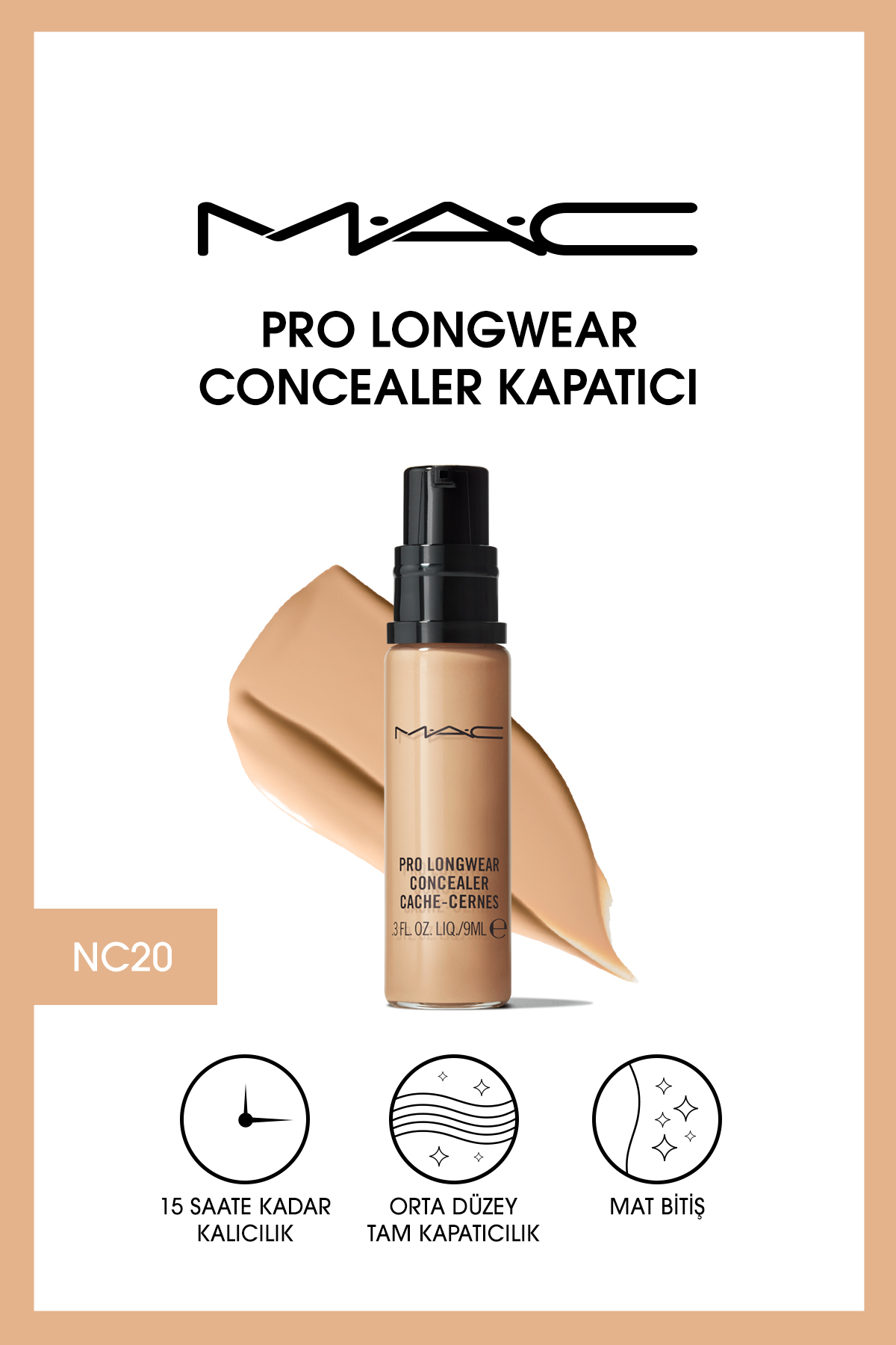 کانسیلر پرو لانگ ور Pro Longwear مدل  حجم 9میل مک MAC