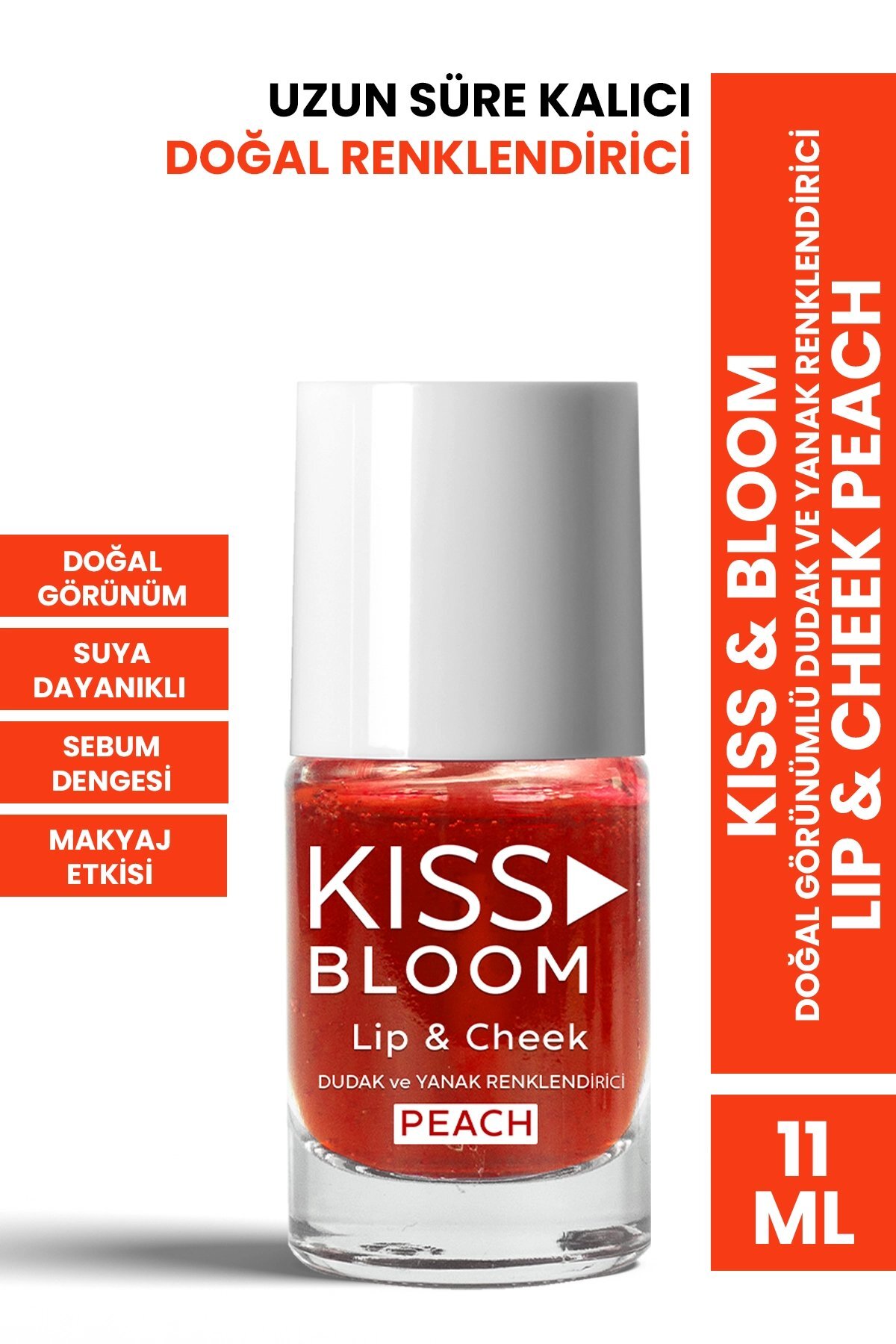 تینت طبیعی لب و گونه Kiss & Bloom برای لب و گونه رنگ هلویی 11 میل پروکسین PROCSIN