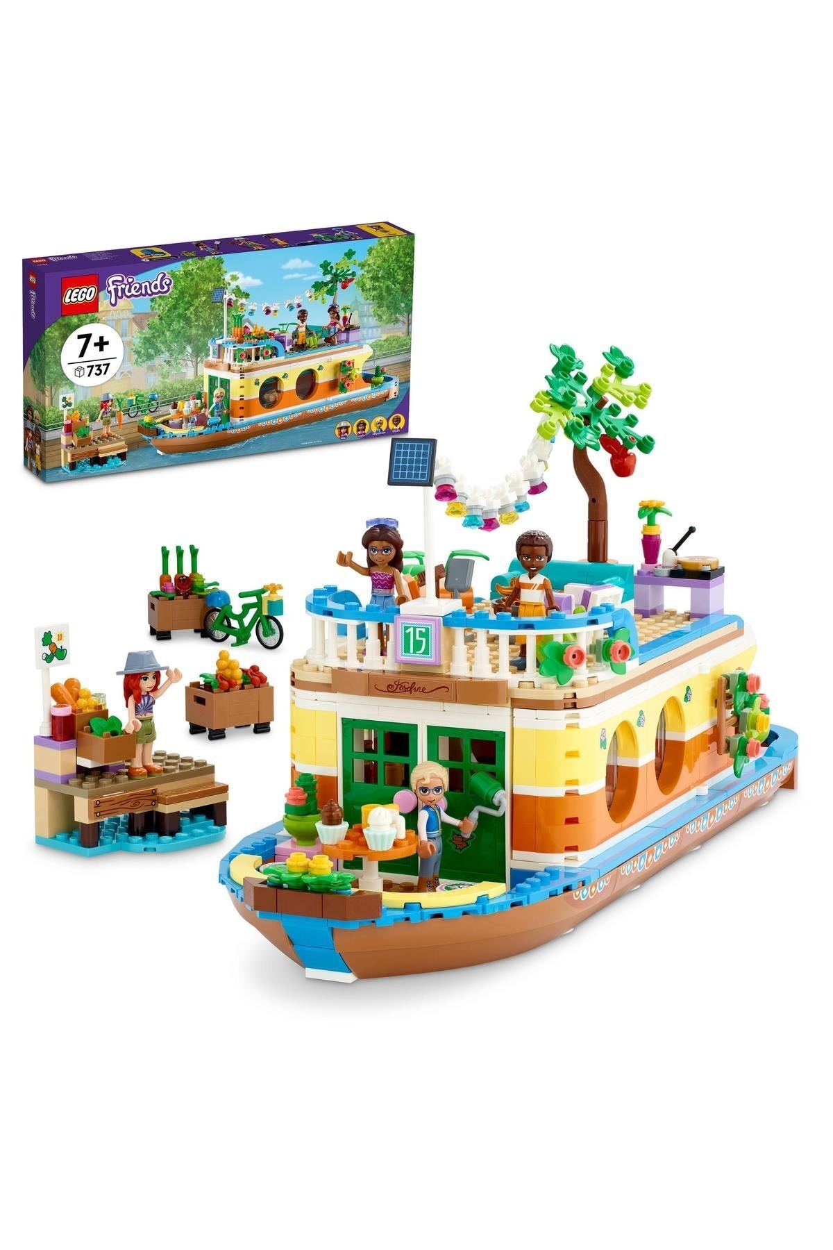لگو و اسباب بازی های ساخت محور FRIENDS CANAL BOAT HOUSE 41702 – مجموعه سازه خلاقانه برای کودکان 7 سال به بالا 737 قطعه از ترکیه LEGO