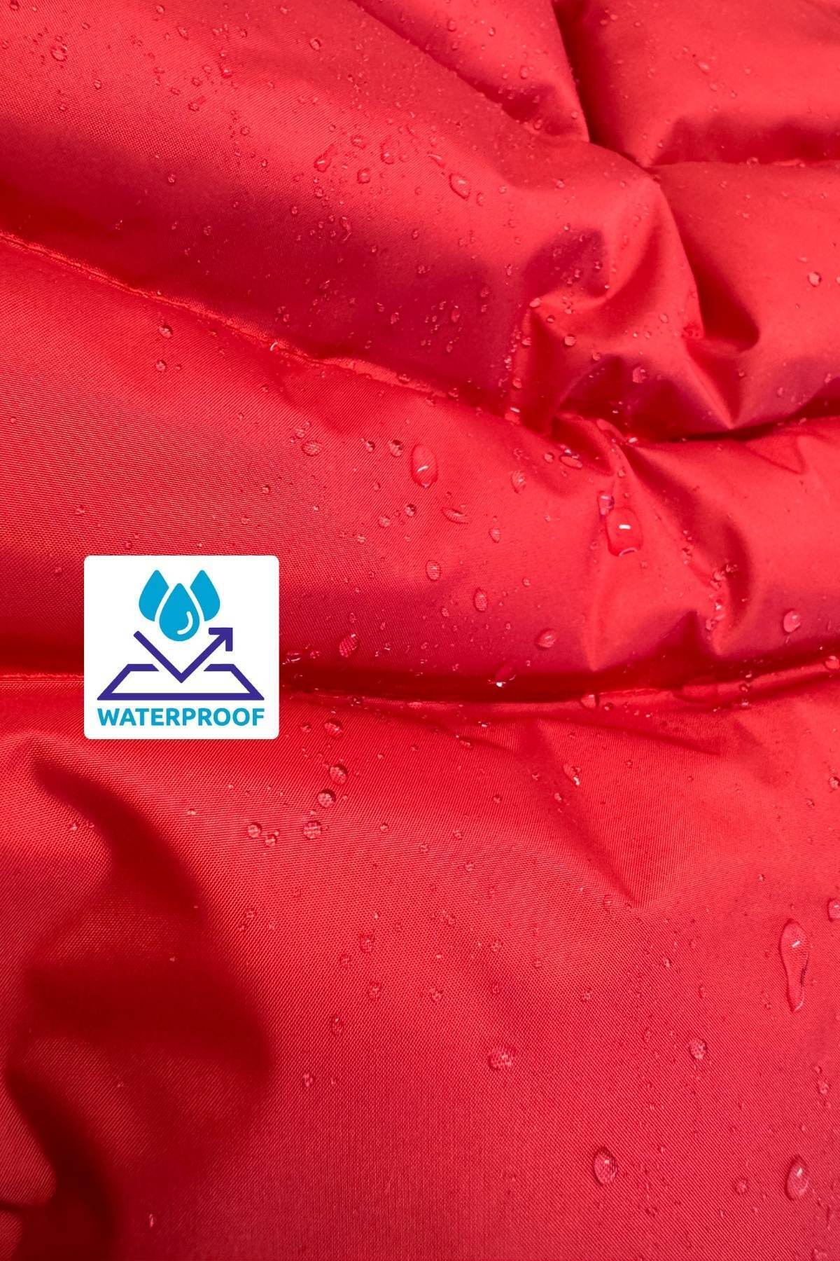 کاپشن ضدآب پافر سگ سالیا استور Salya Store مدل Puffer-Mont، قرمز