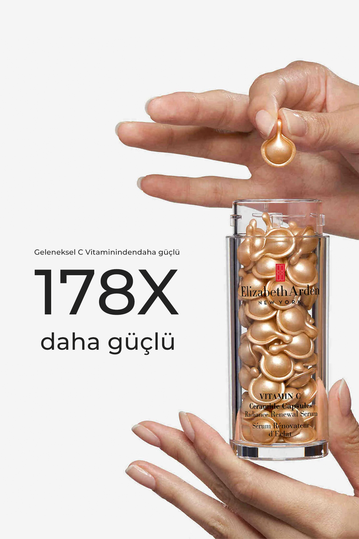 ست مراقبت پوست کپسول های سرامید ویتامین RADIANCE REDIANCE سرم 90PCS Elizabeth Arden