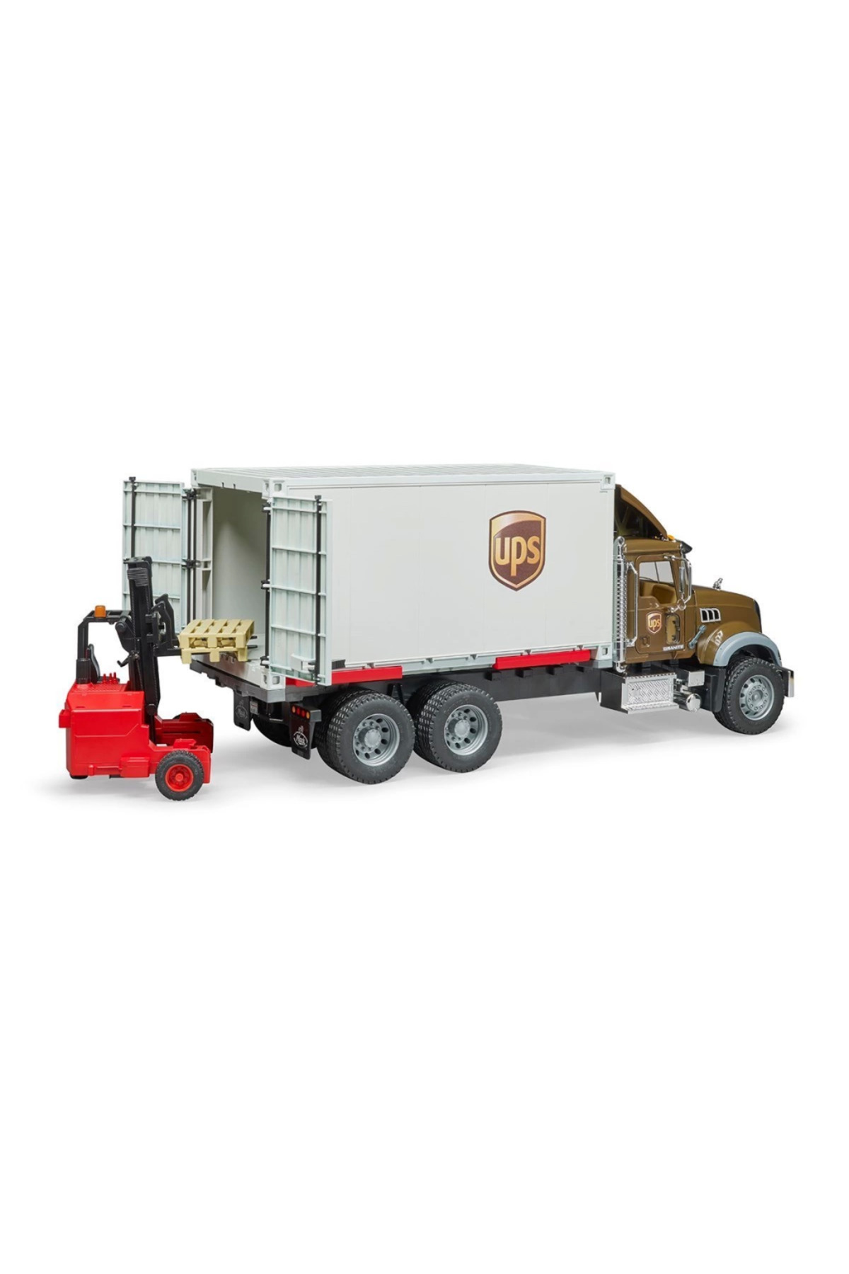 مدل خودرو کامیون باری BRUDER MACK GRANITE UPS BR02828 اورجینال berenelektronik