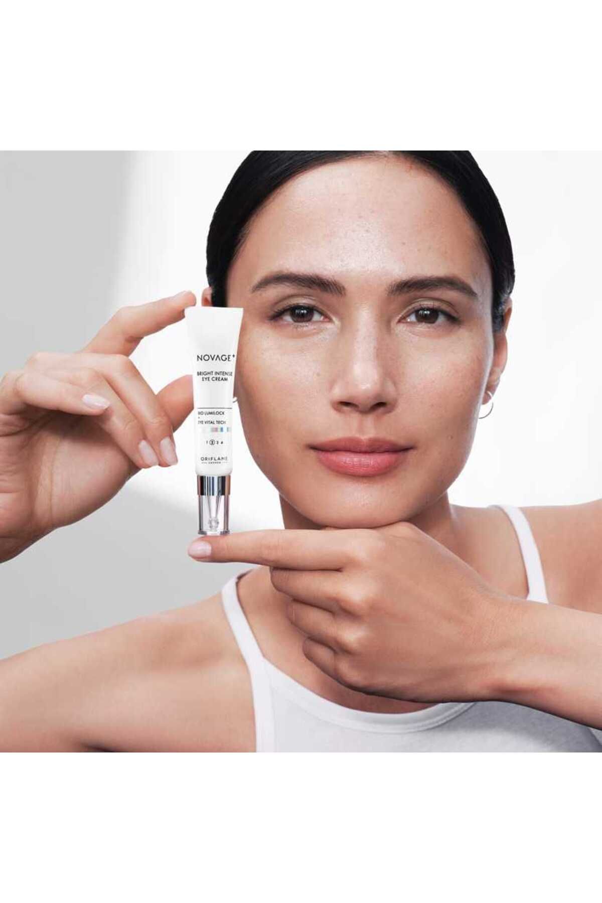 کرم چشم کم حجم کاهش پیگمانتاسیون NOVAGE+ BRIGHT INTENSE رنگ: آیوری اوریفلیم Oriflame