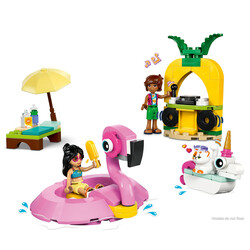 مجموعه ساختنی لگو LEGO فرندز Friends مدل 42658، مهمانی استخر تک‌شاخ و فلامینگو، ۹۹ قطعه، حداقل سن ۵ سال