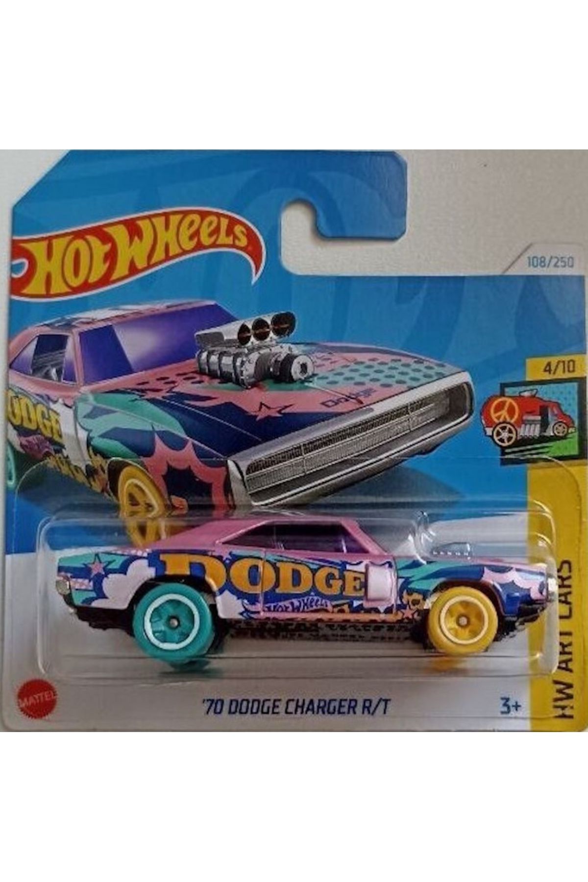 ماشین اسباب بازی 70 DODGE CHARGER R T HTD47 2024 از ترکیه HOT WHEELS