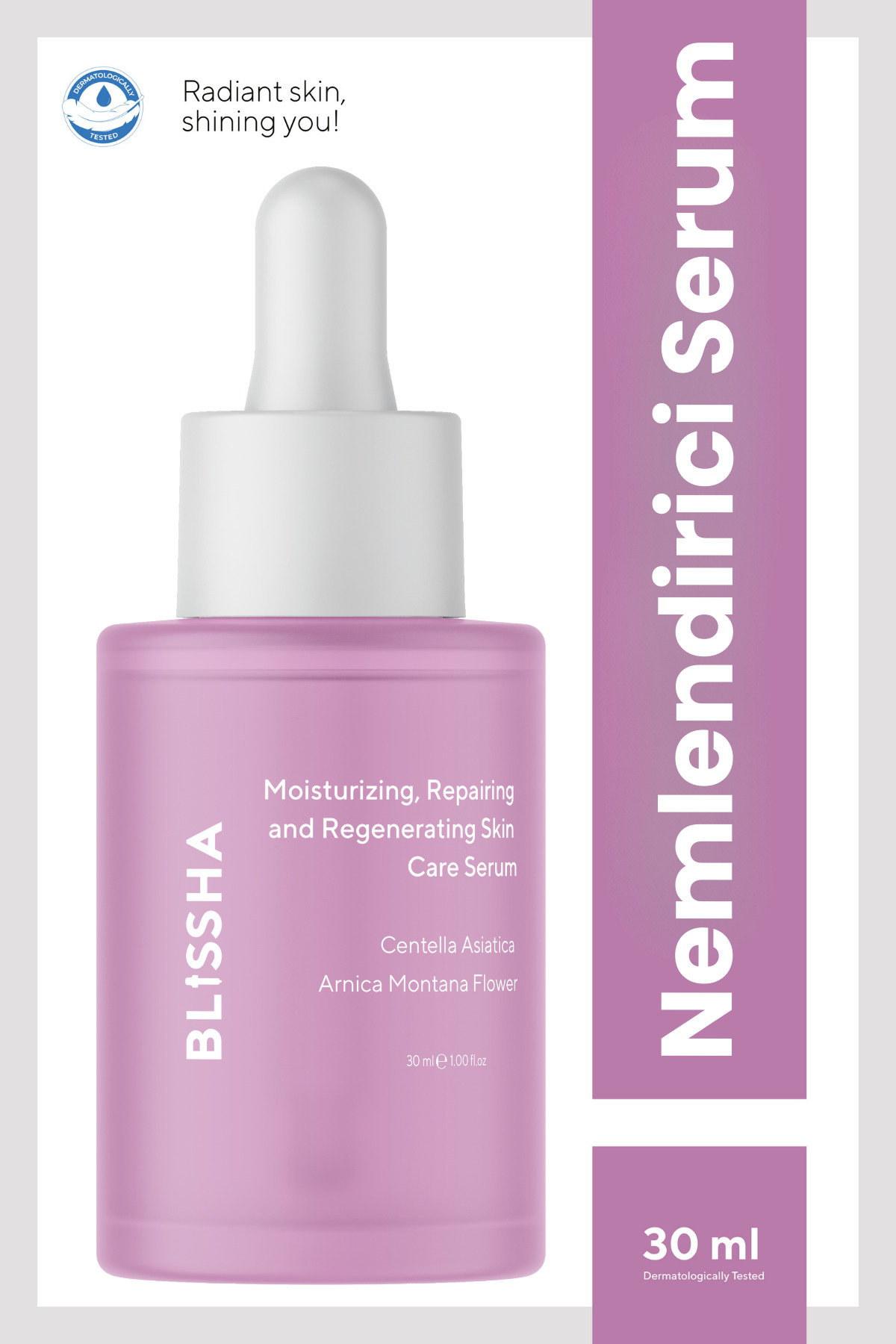 سرم پوست مرطوب کننده ترمیم و بازسازی 30 میلی لیتر CENTELLA ASIATICA NIACINAMIDE سنتلا blissha