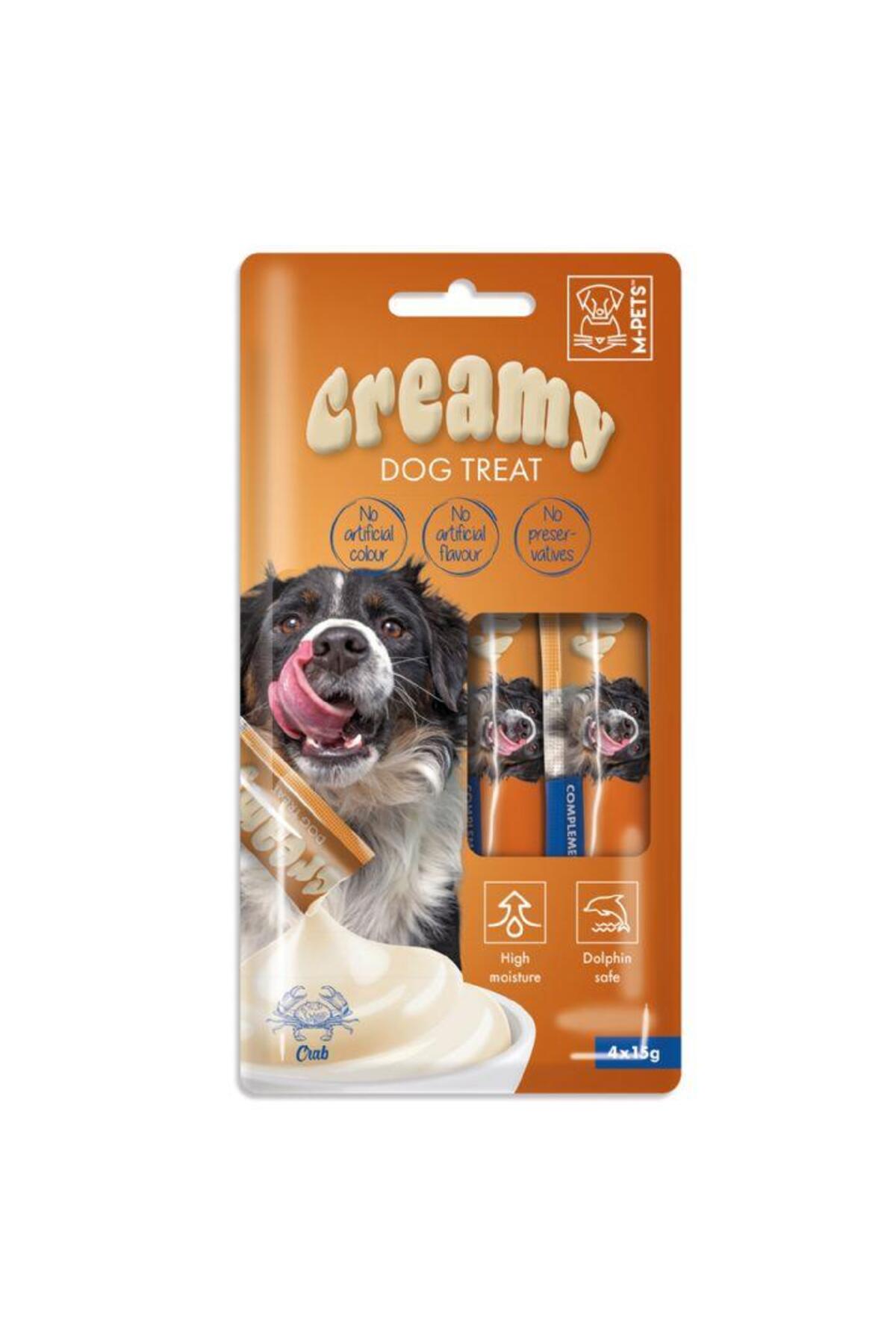 تشویقی سگ کرمی با طعم خرچنگ ام‌پتس M-PETS، ۴ × ۱۵ گرم