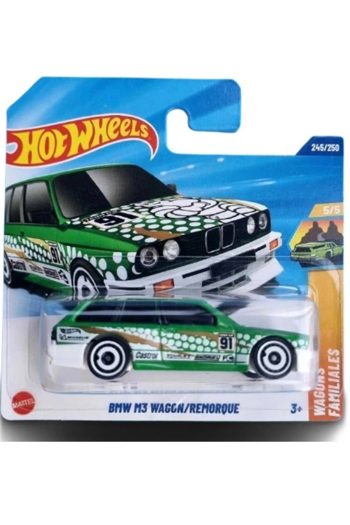 ماشین اسباب بازی مدل بین المللی ارزشمند BMW M3 WAGON REMORQUE از ترکیه HOT WHEELS