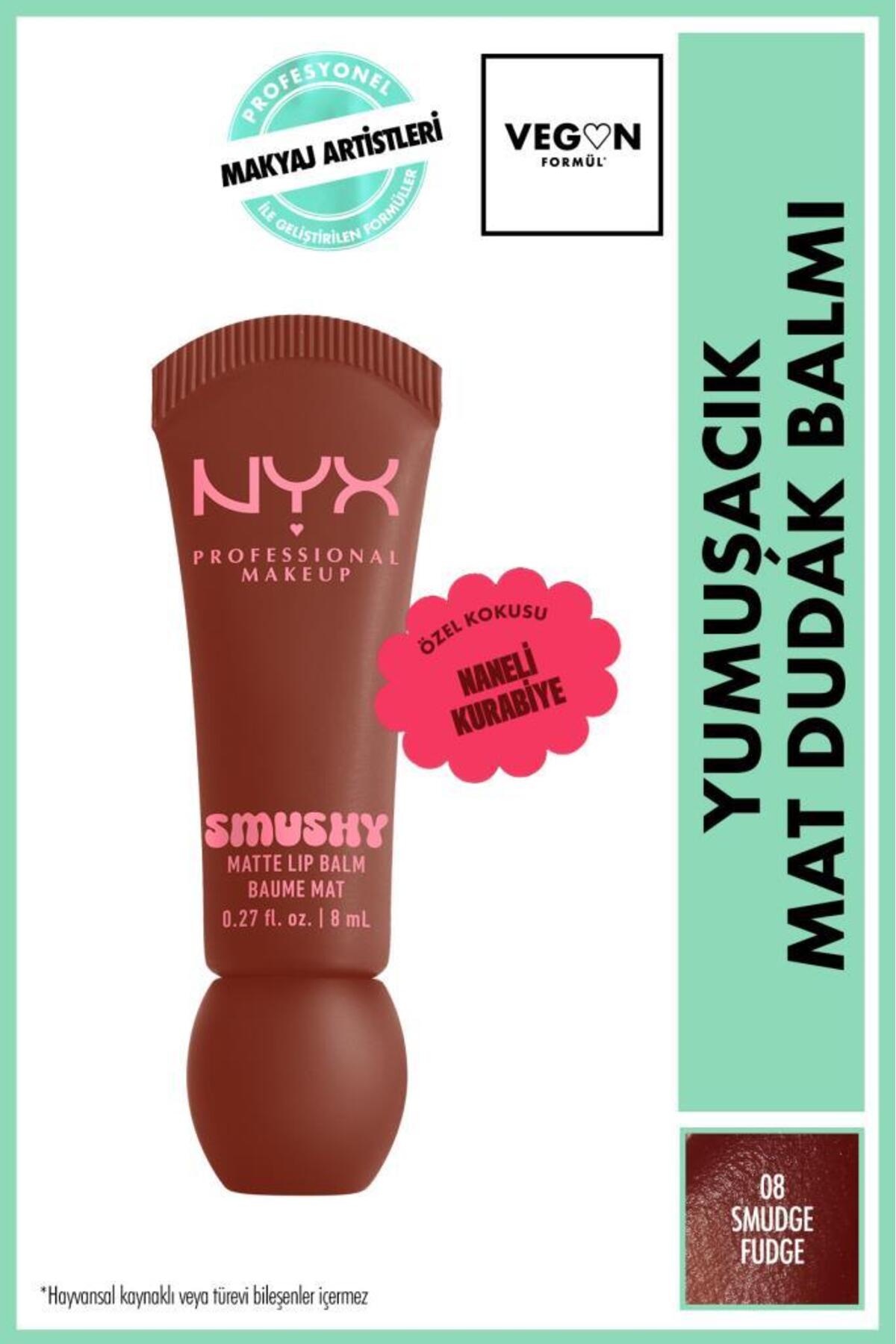 رژ لب بالم مات نرم اسموشی 08 SMUDGE FUDGE NYX Professional Makeup