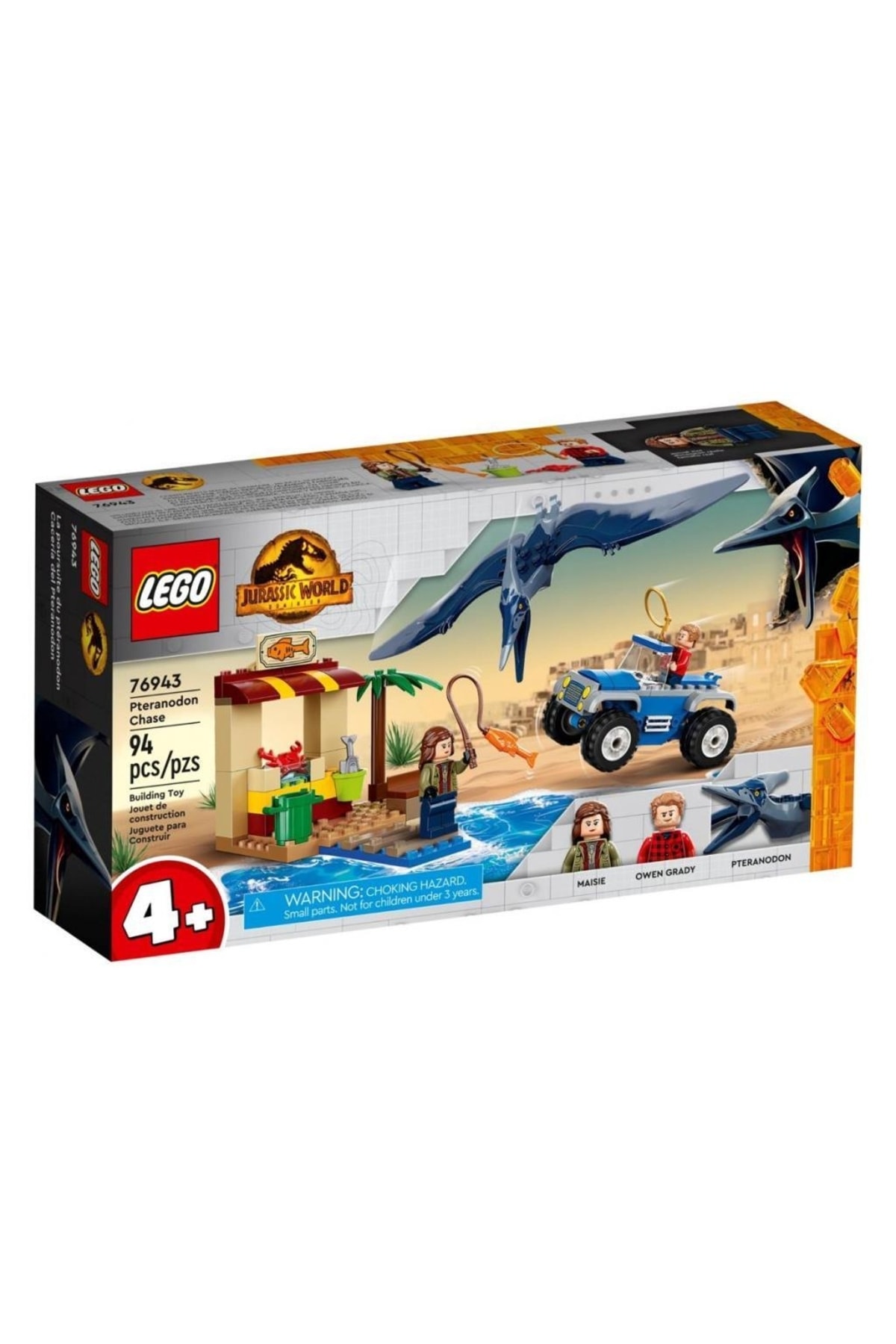 لگو و اسباب بازی های ساخت محور 76943 JURASSIC WORLD, PTERANODON TRACKER, 94 PIECES, AGES +4 اورجینال LEGO