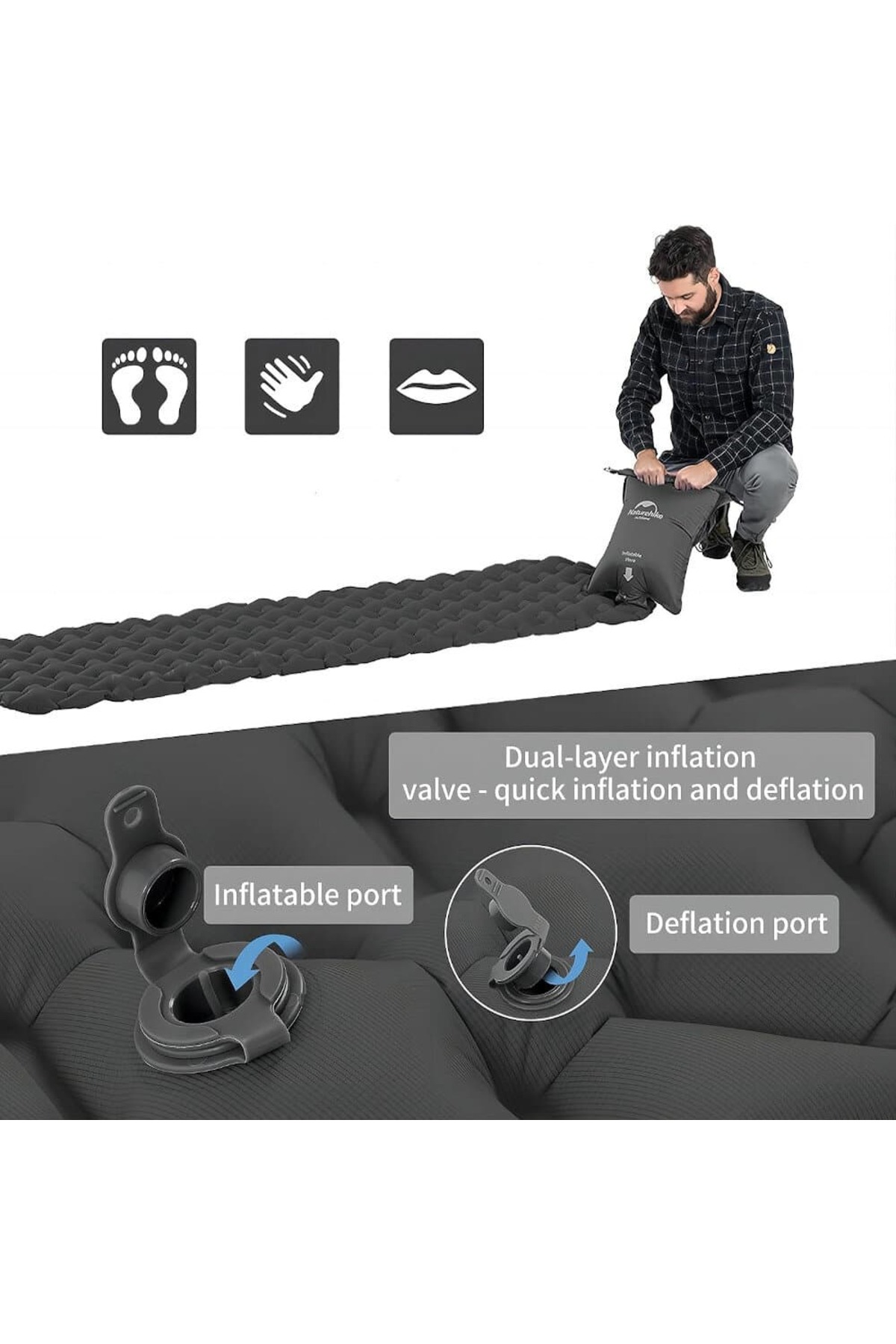 زیرانداز بادی نیچرهایک Naturehike Comfort تک‌نفره