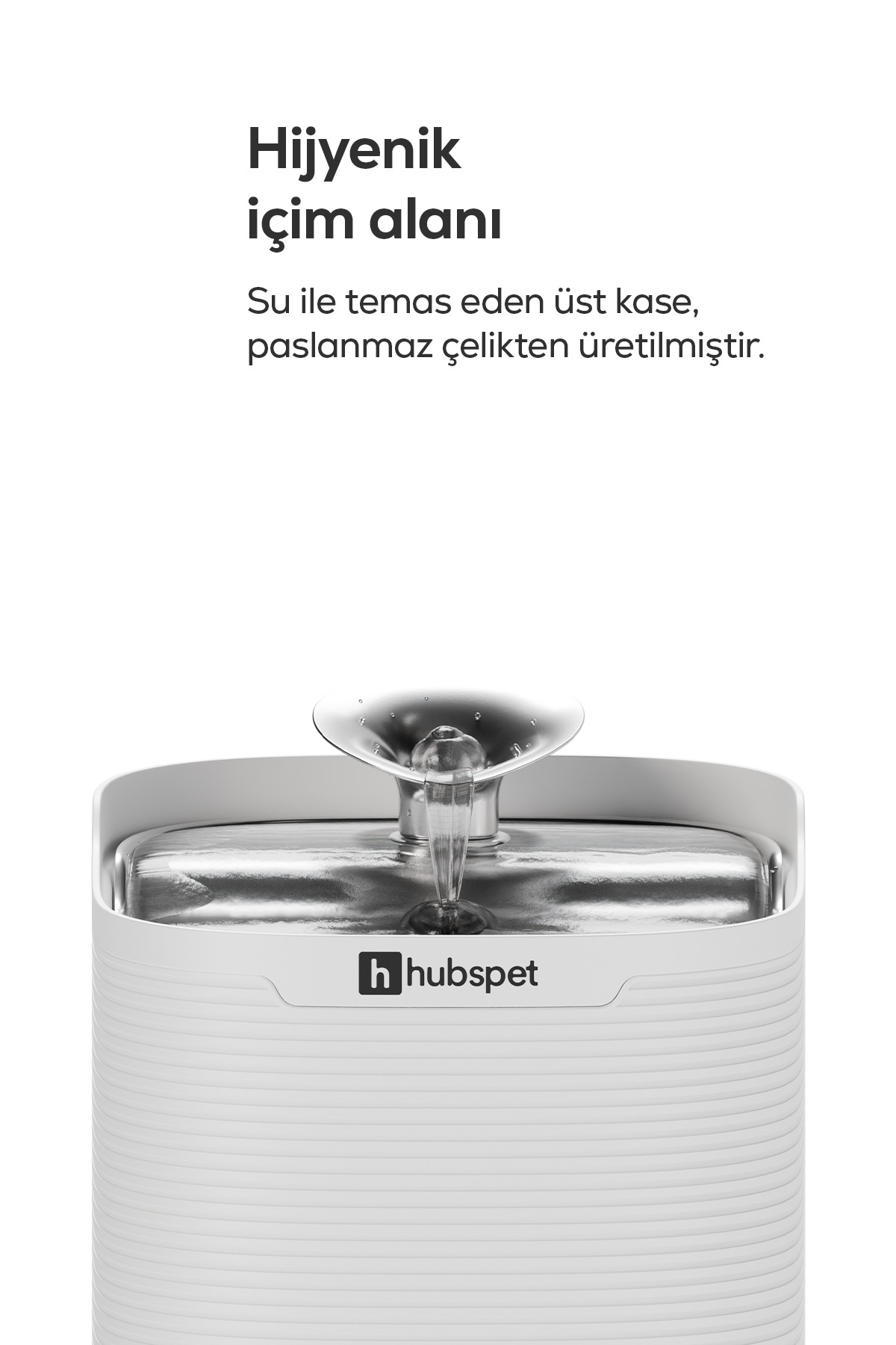 ست غذادهی هوشمند و آب‌خوری فواره‌ای خودکار هاب‌سپت Hubspet، کنترل وای‌فای و موبایلی، مخزن غذا ۴ لیتر و آب ۲٫۵ لیتر، کاسه استیل ضدزنگ