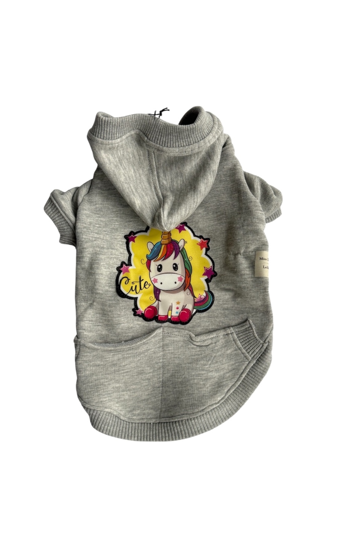 سویشرت کلاه‌دار سگ طوسی میس دیزی پت بوتیک Miss Daisy Pet Boutique مدل MD11020