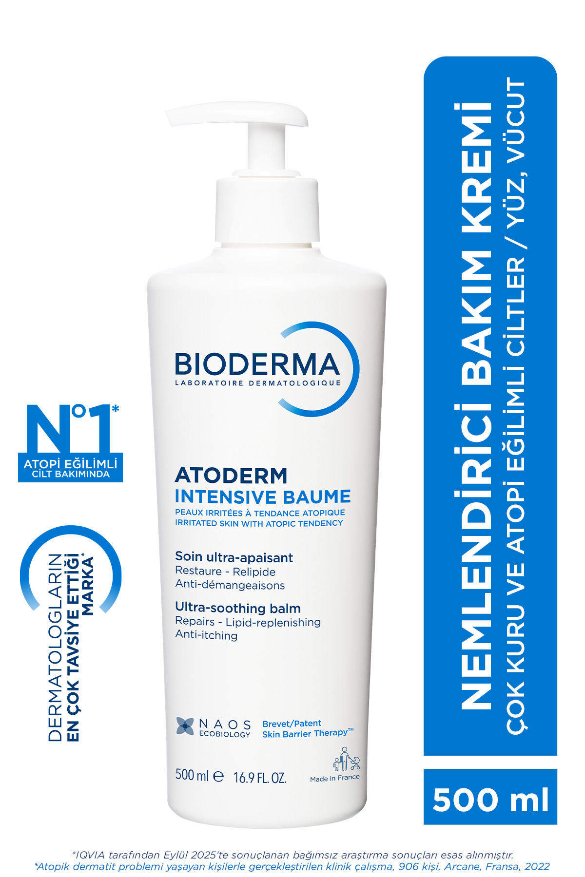 کرم بدن دخترانه و پسرانه بچگانه ATODERM INTENSIN مومیایی کردن بسیار خشک آتایپای پیشرو مرطوب کننده پوست بزرگسال کودک 500 میل Bioderma