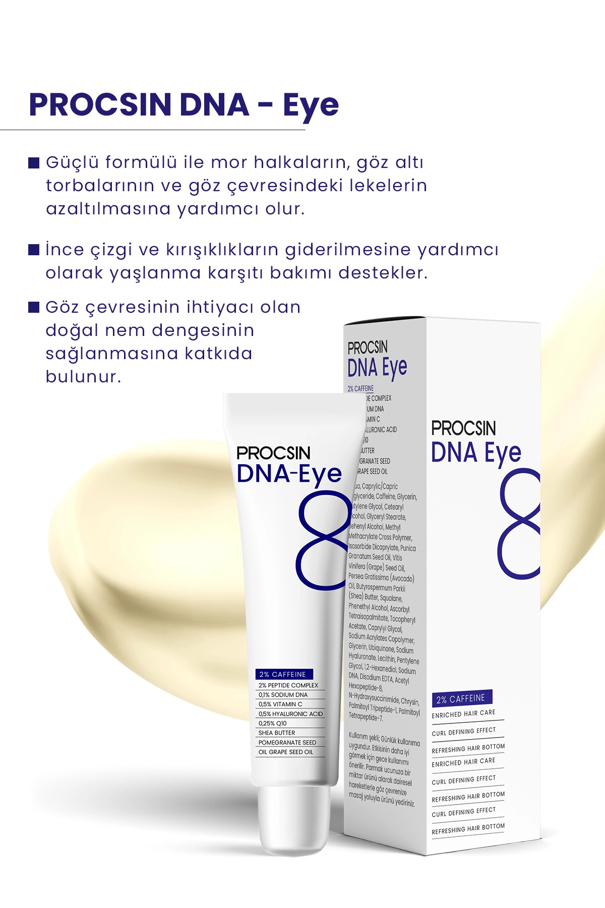 PROCSIN کرم ترمیم کننده خطوط دور چشم Hydro Solution Dna ضد چروک و سیاهی 20 میل