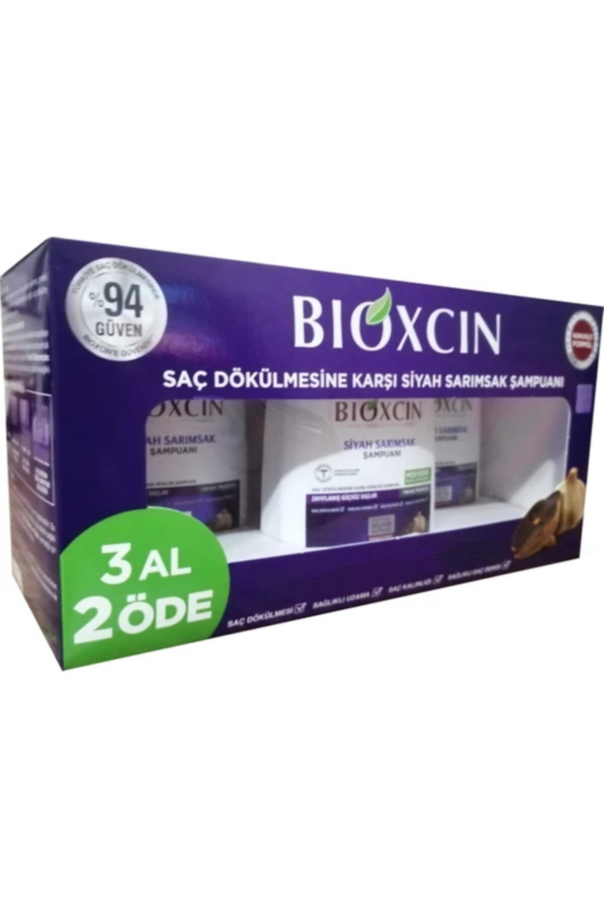 شامپو سیر سیاه BIOXCIN خرید 3 پرداخت 2 Bioxcin