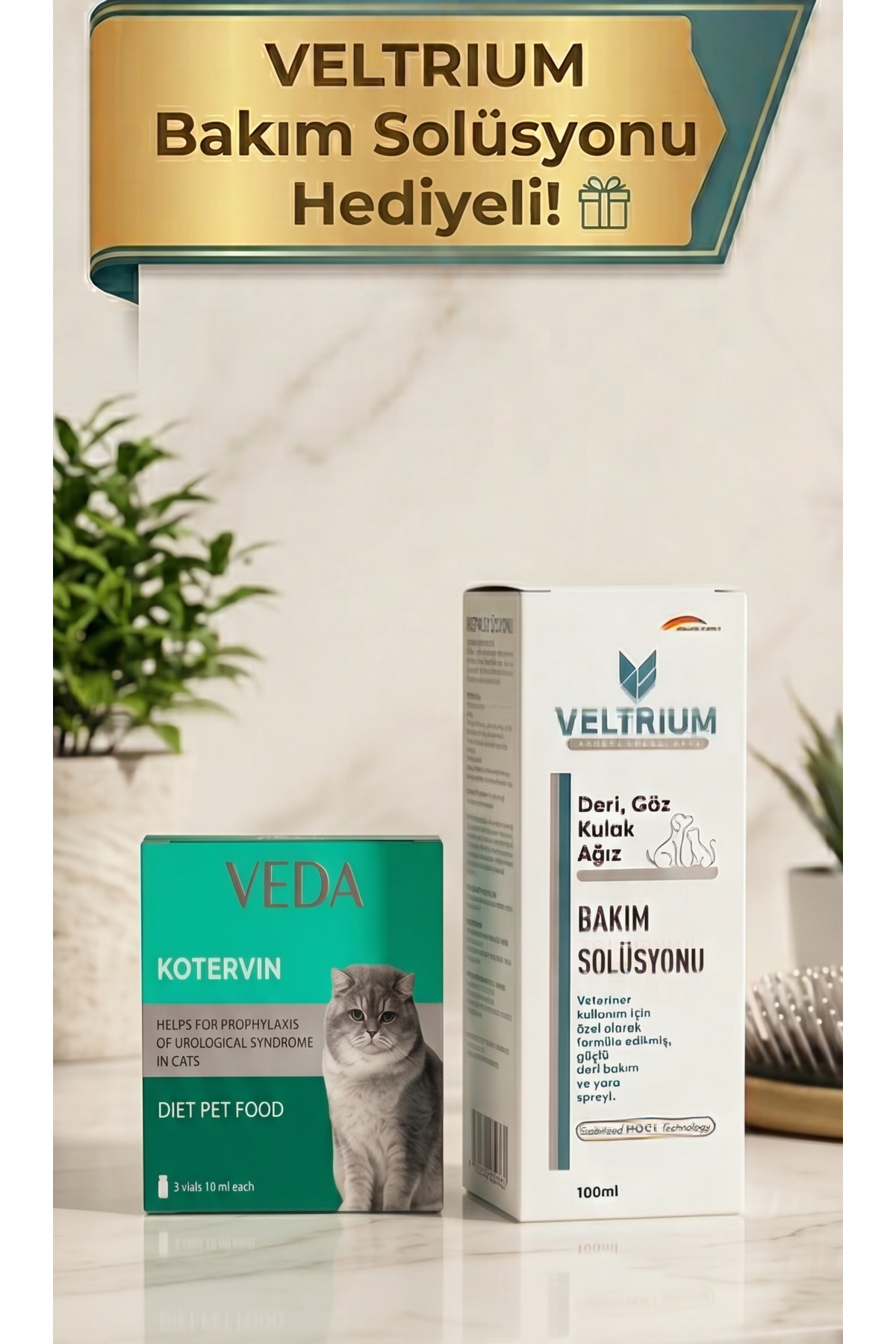 محلول گیاهی وداوت Vedavet Veda Kotervin برای گربه و سگ، ۳×۱۰ میلی‌لیتر