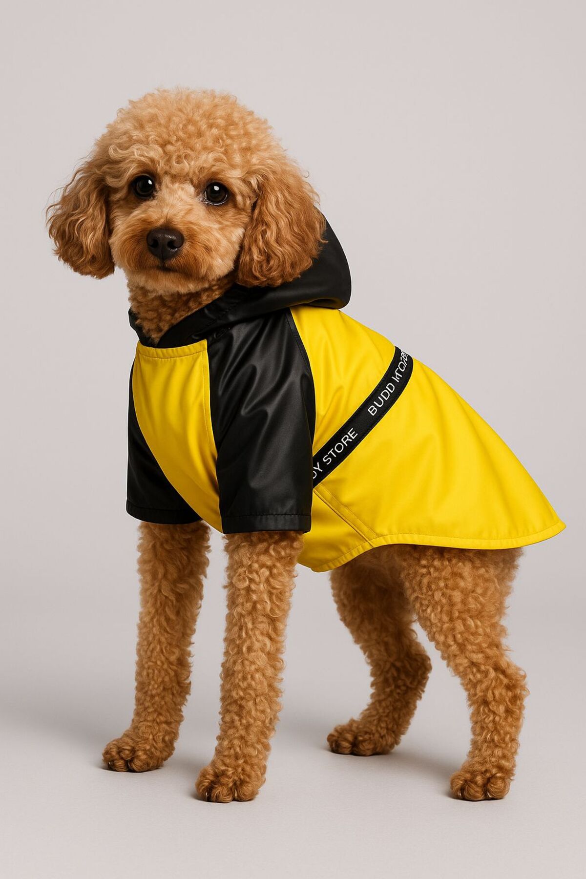 بارانی ضدآب سگ بادی استور Buddy Store Premium «Stormy Walk»، مجموعه Wild Buddy Edition، زرد