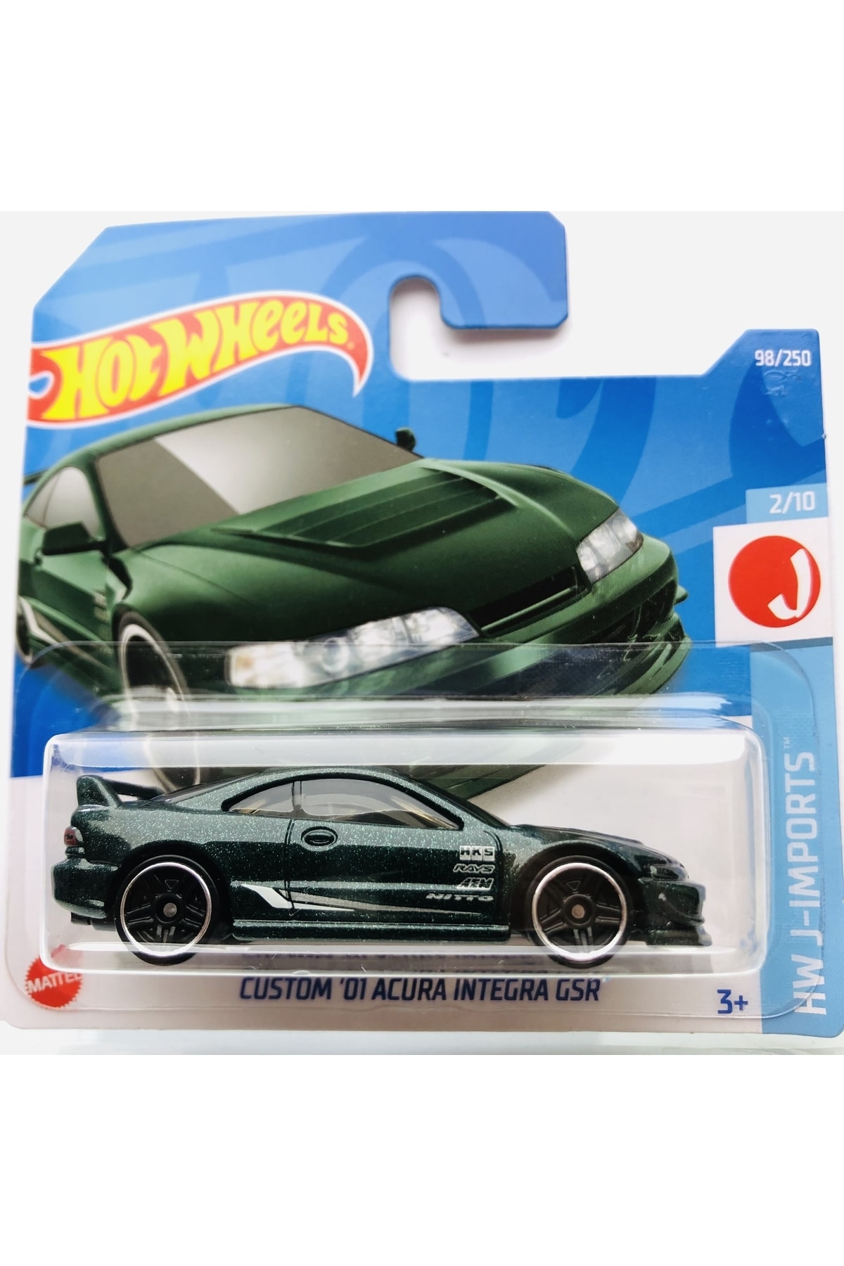 ماشین اسباب بازی سفارشی 01 ACURA INTEGRA GSR GREEN 1:64 SCALE HOTWHEELS BRAND 2 10 از ترکیه HOT WHEELS