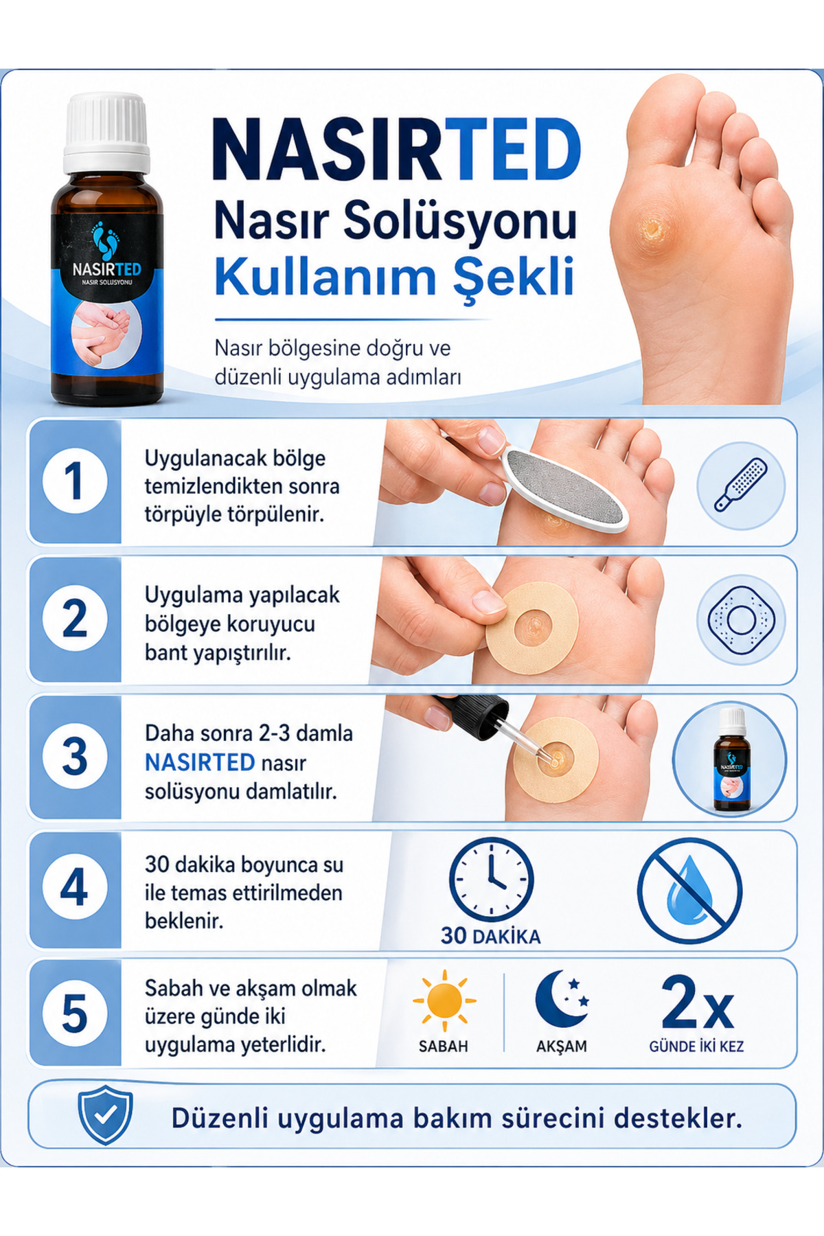 محلول از بین برنده پینه پا با حجم 15 میلی لیتر Nasırted