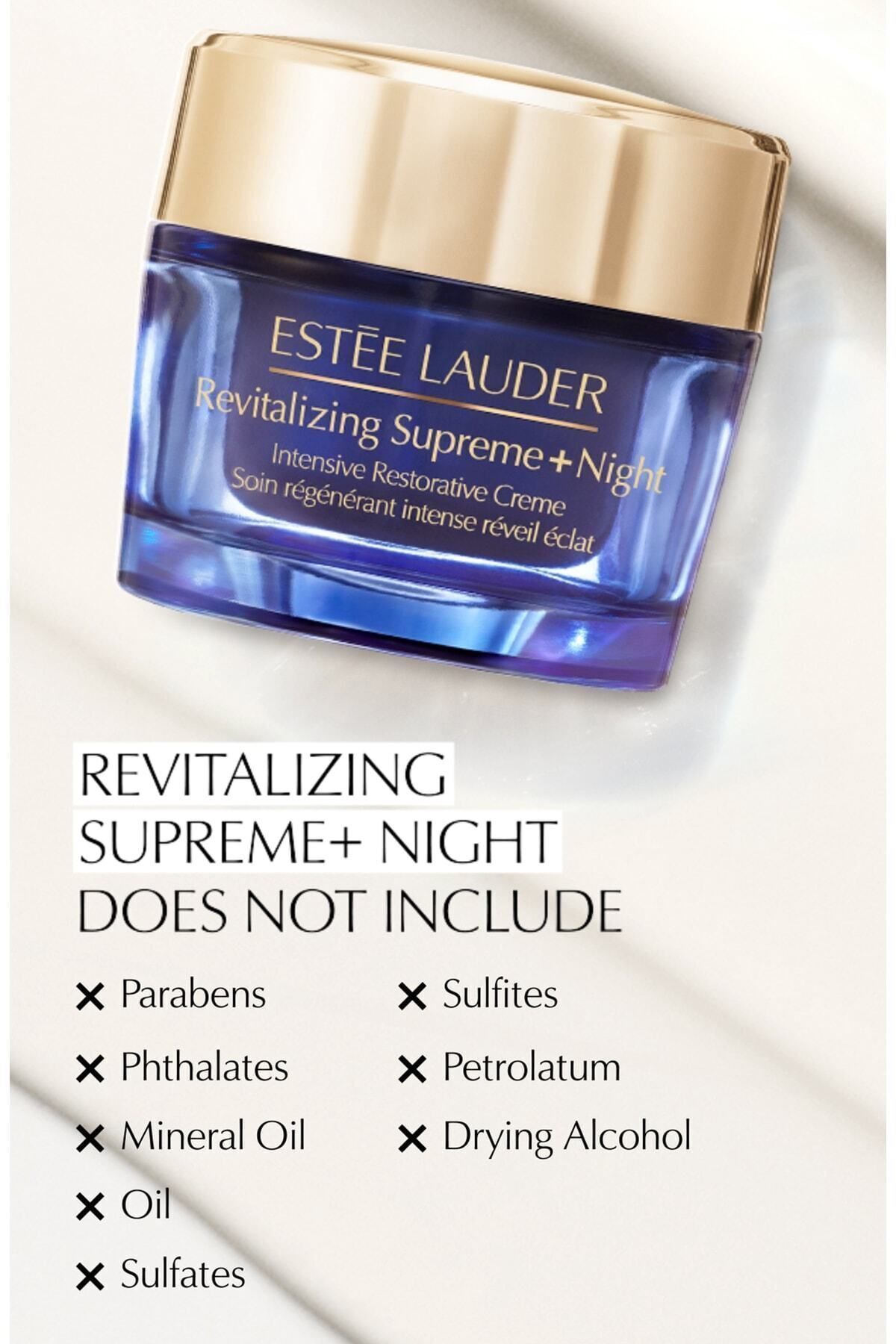 کرم شب مرطوب کننده ضد پیری شبانه REVITALIZING SUPREME+ NIGHT CREAM 2X فرمول غلظت شده 50ML استی لادر Estee Lauder